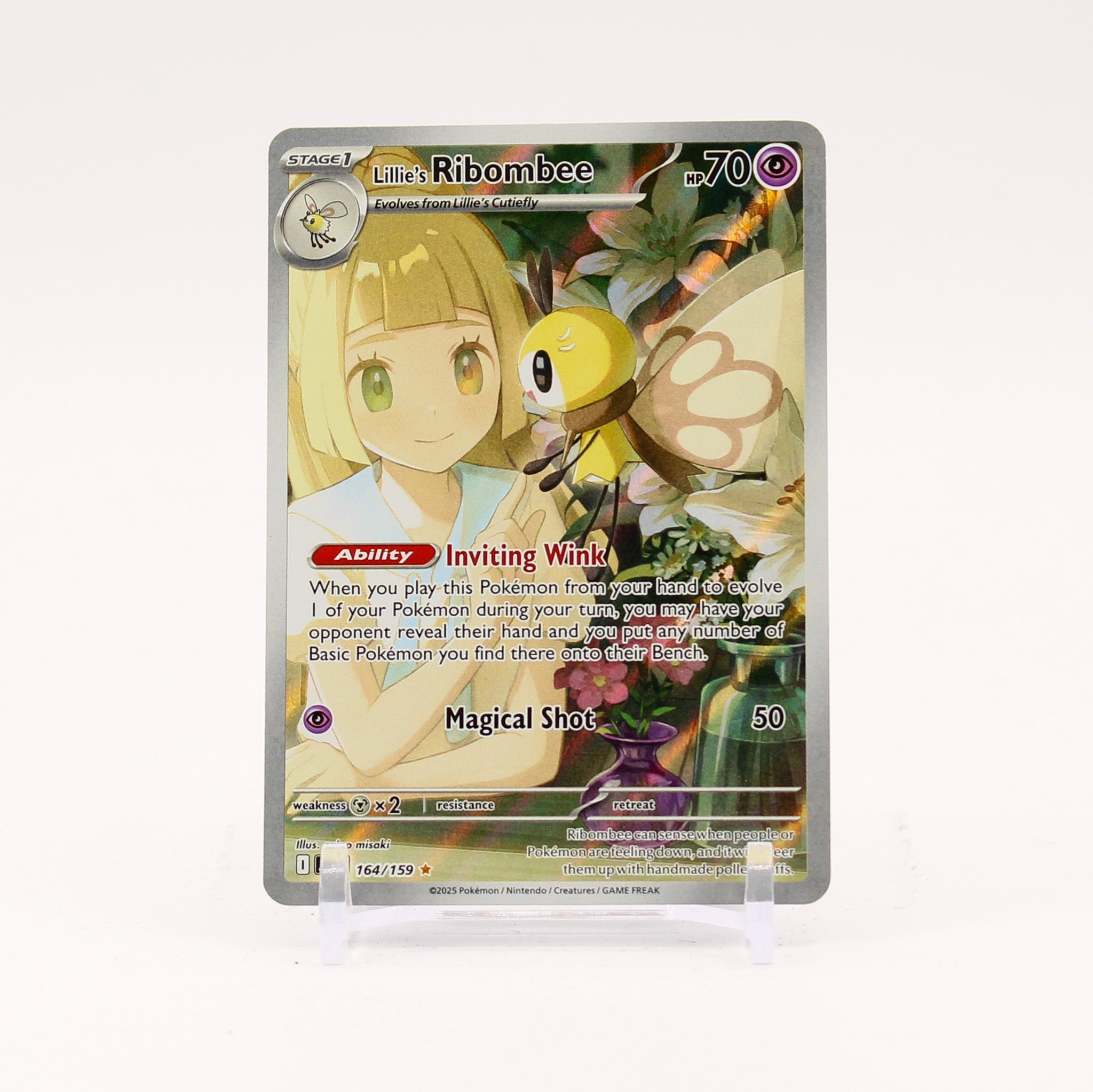 Lillie's Ribombee - 164/159 Journey Together Illustration Rare Pokemon - NM/MINT