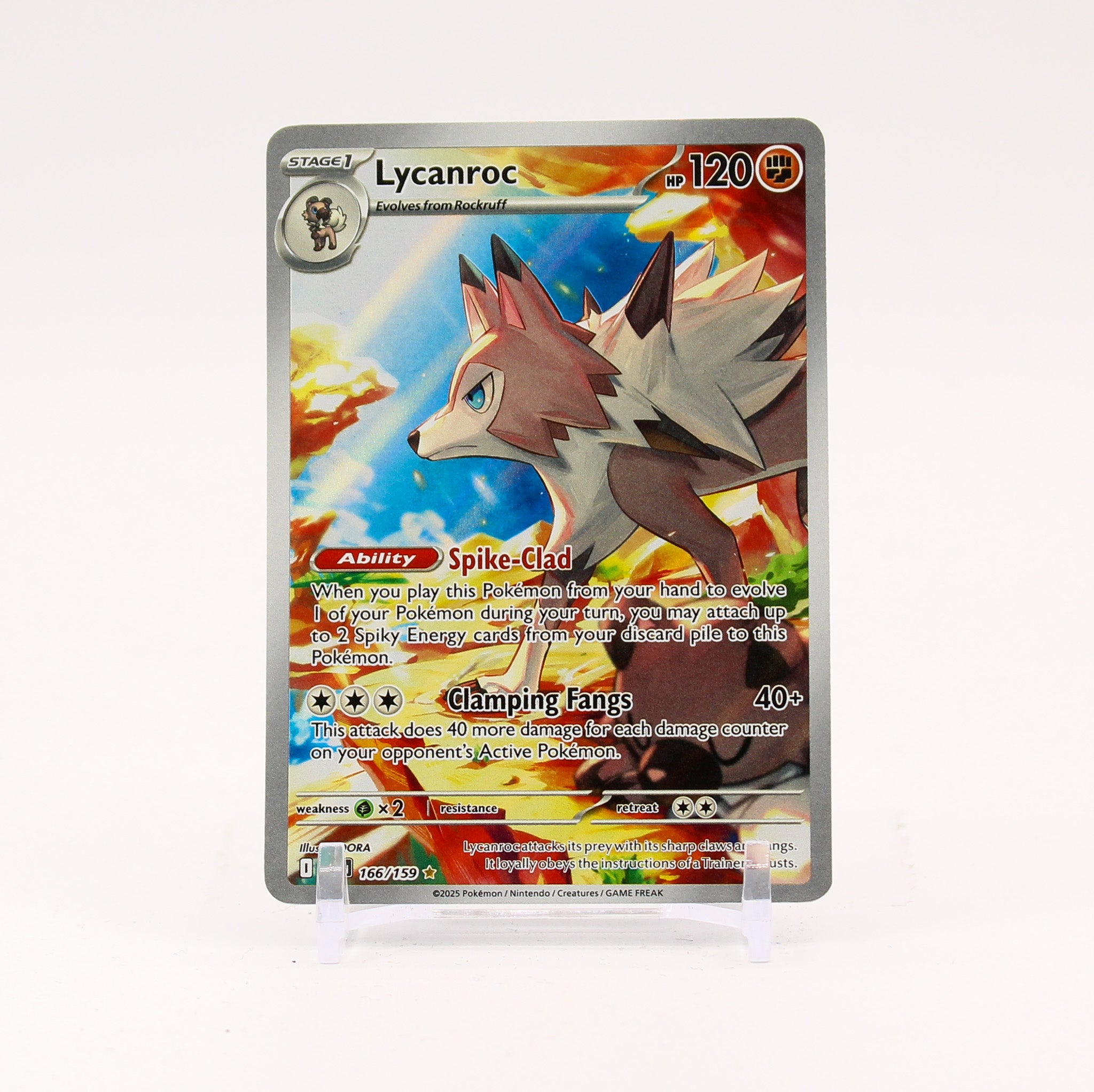 Lycanroc - 166/159 Journey Together Illustration Rare Pokemon - NM/MINT