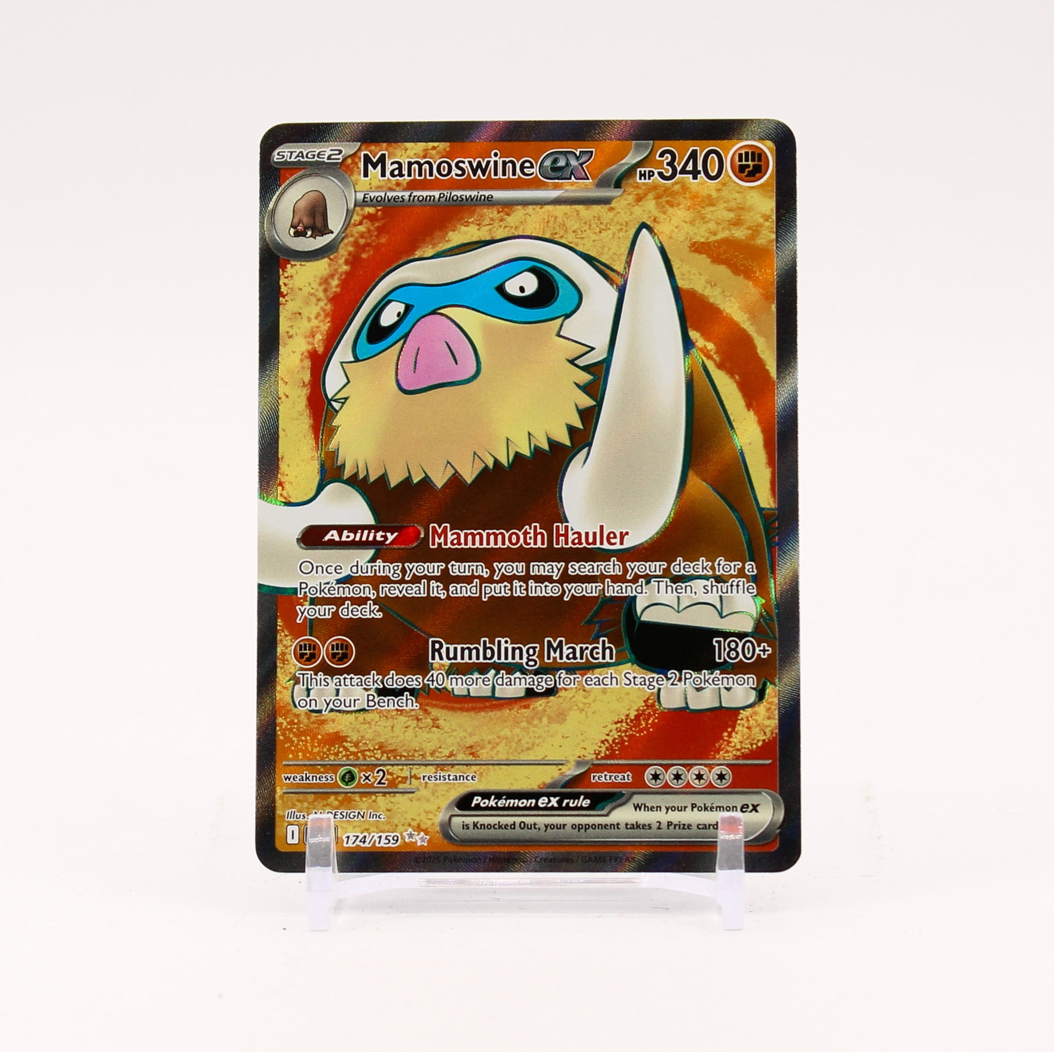 Mamoswine ex - 174/159 Journey Together Full Art Pokemon - NM/MINT