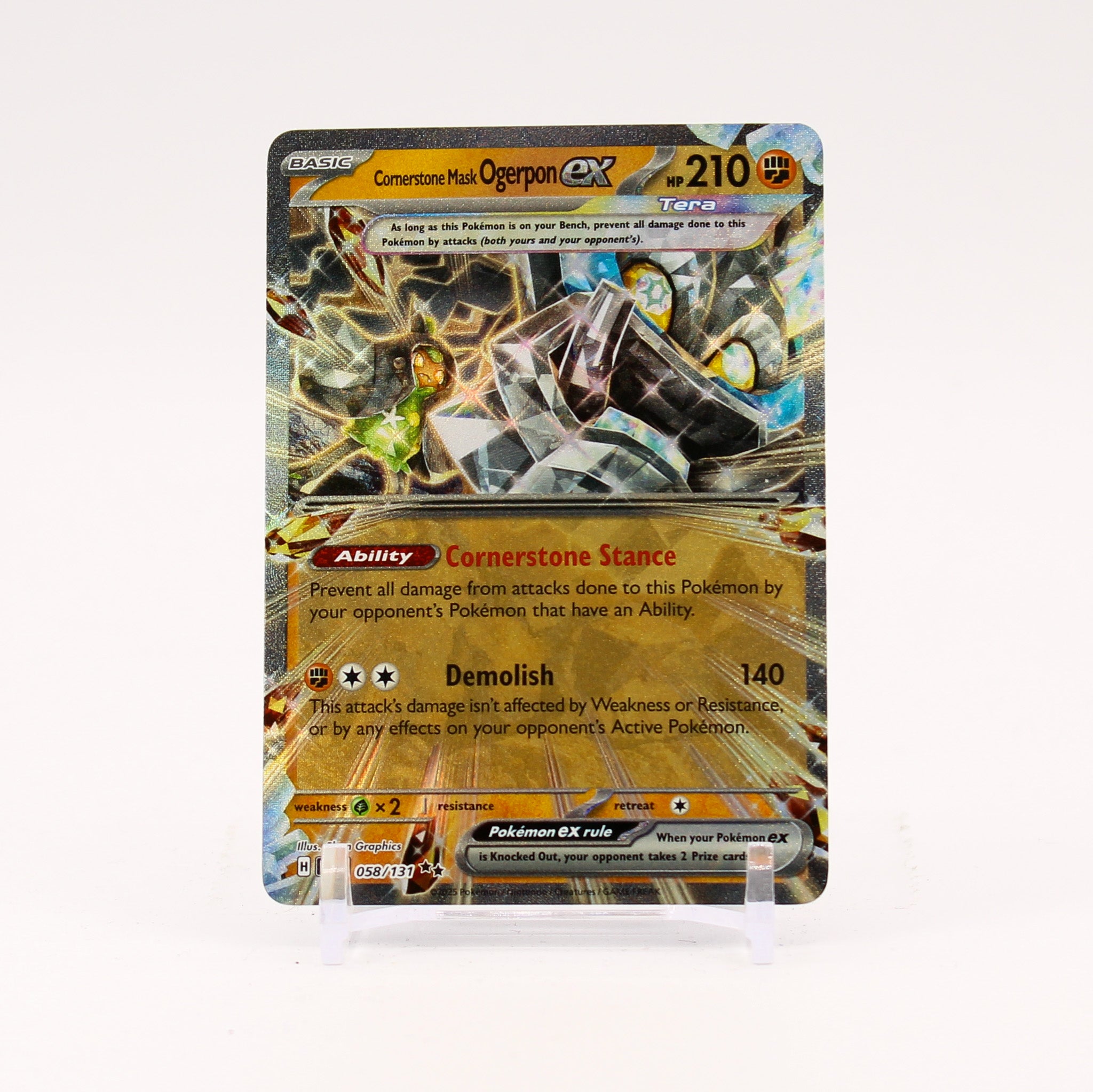 Cornerstone Mask Ogerpon ex - 058/131 Prismatic Evolutions Double Rare Pokemon - NM/MINT