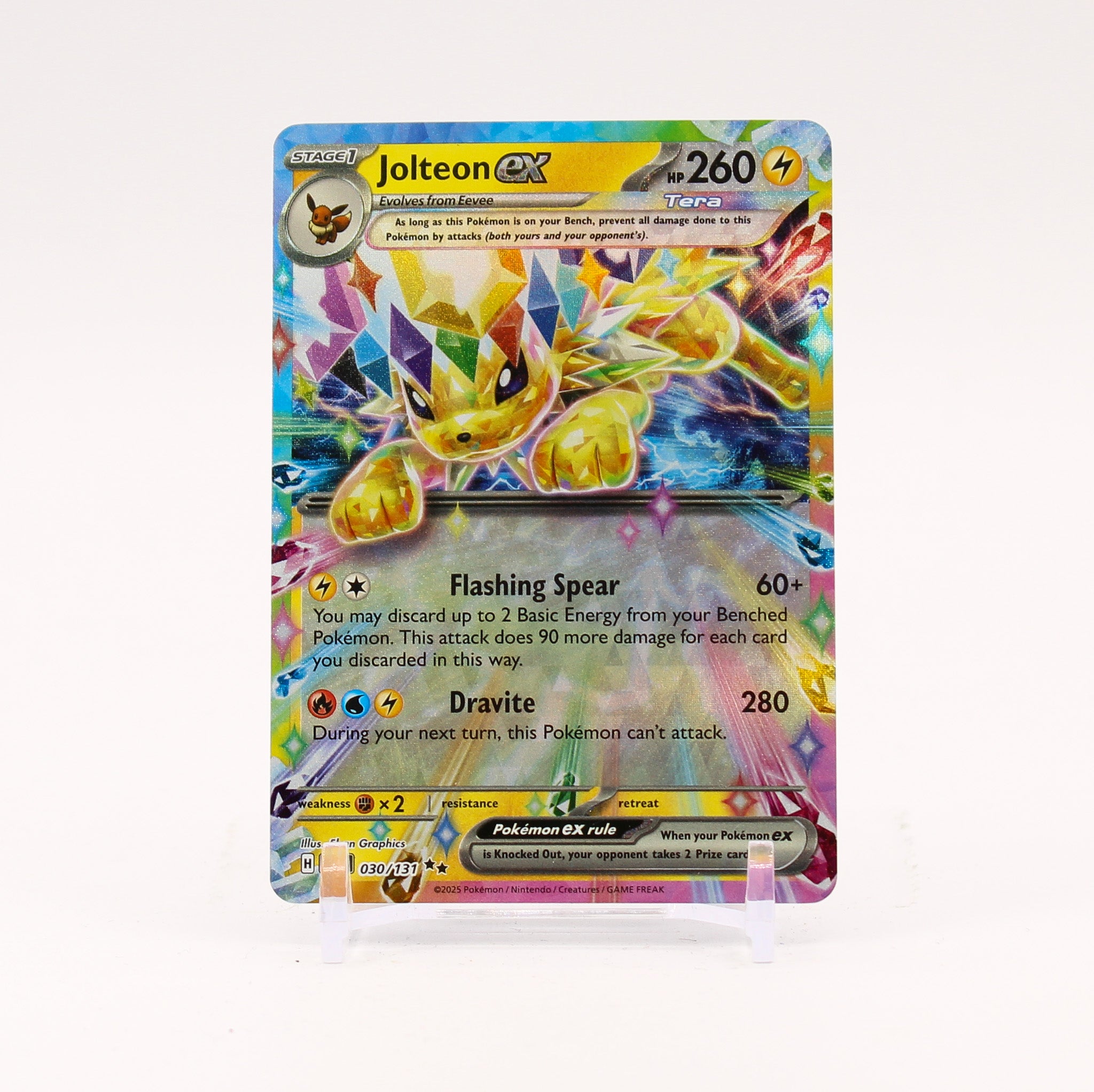 Jolteon ex - 030/131 Prismatic Evolutions Double Rare Pokemon - NM/MINT