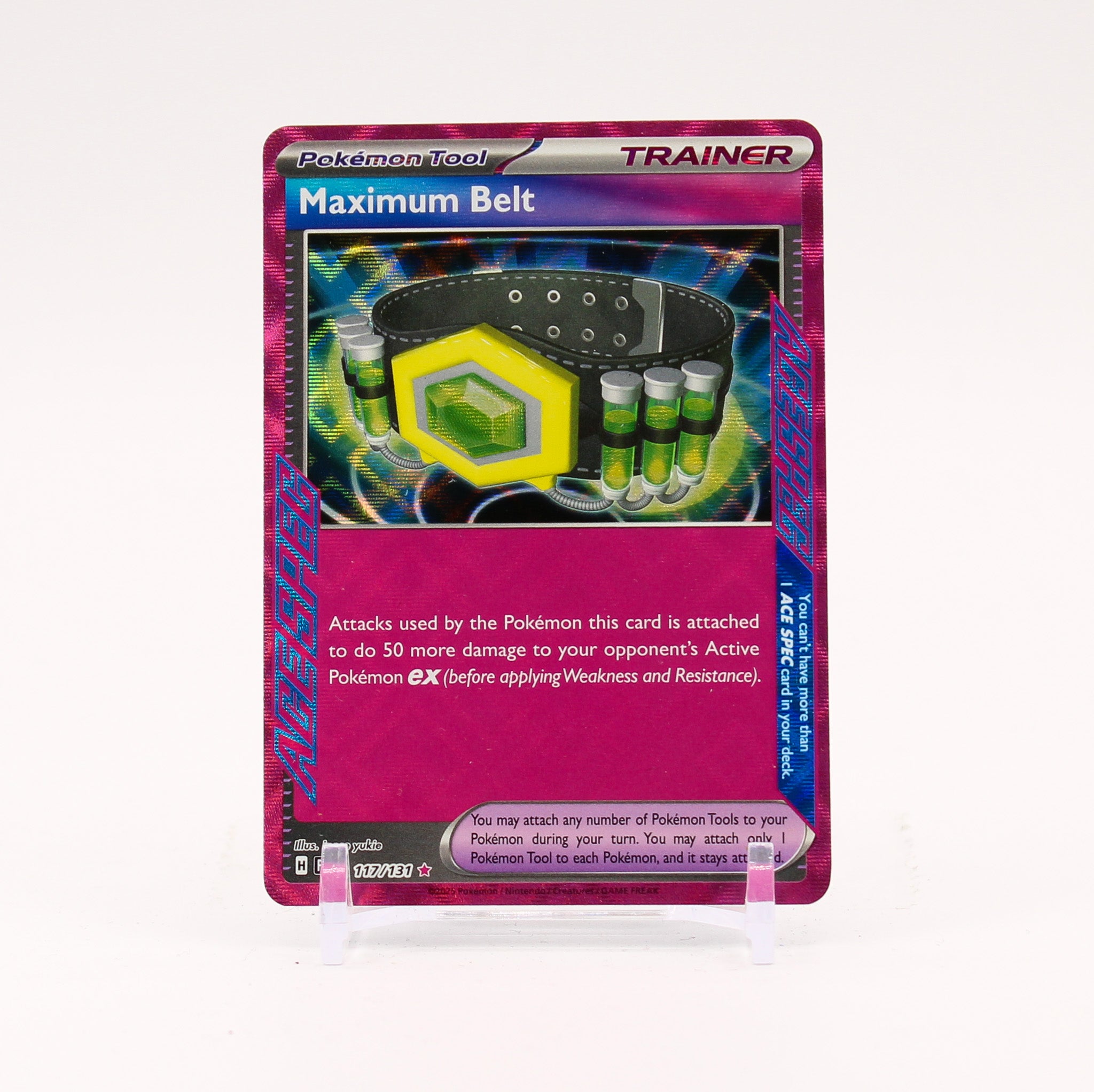 Maximum Belt - 117/131 Prismatic Evolutions Ace Spec Trainer - NM/MINT