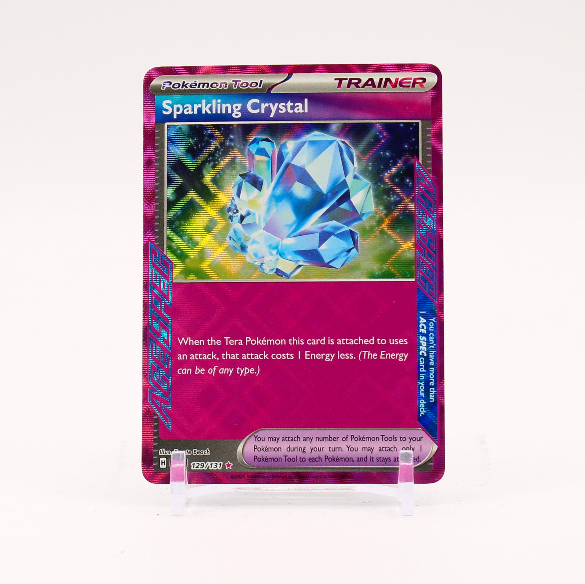 Sparkling Crystal - 129/131 Prismatic Evolutions Ace Spec Trainer - NM/MINT