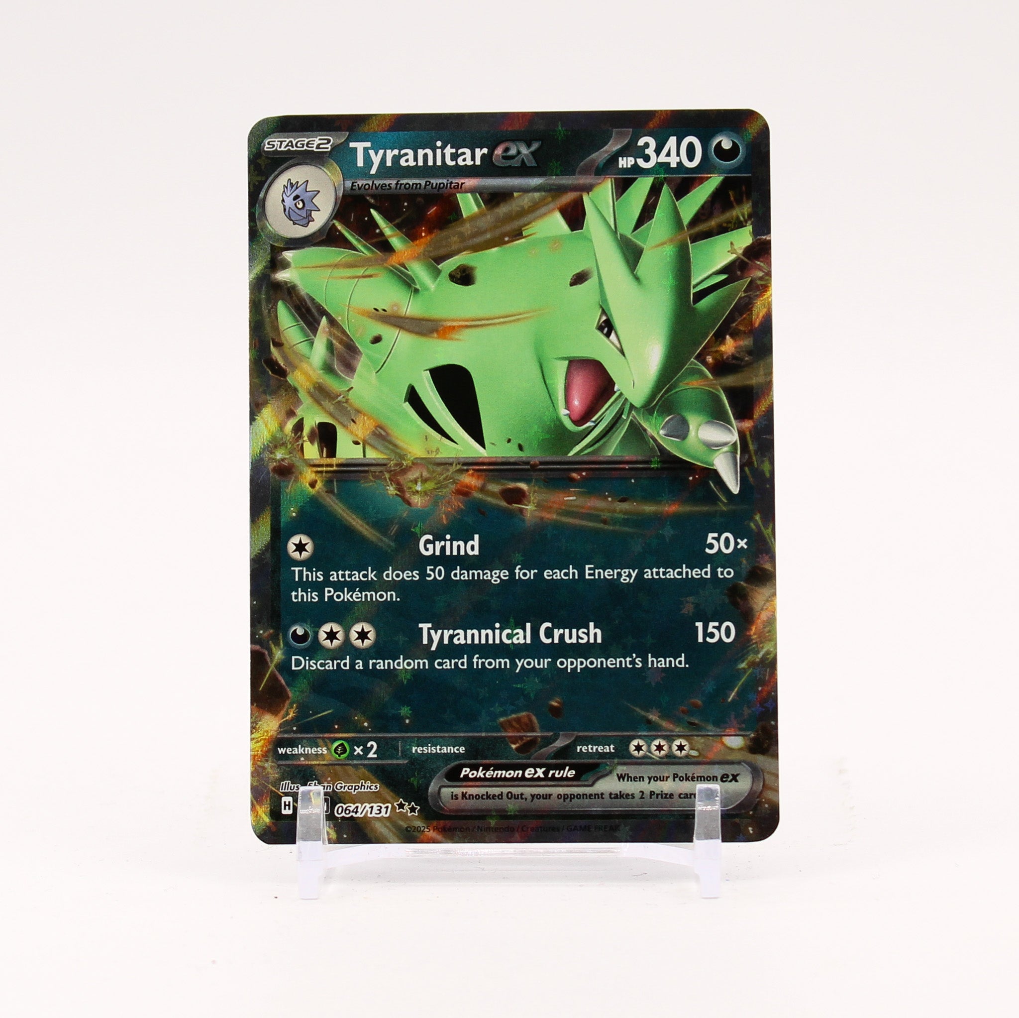 Tyranitar ex - 064/131 Prismatic Evolutions Double Rare Pokemon - NM/MINT