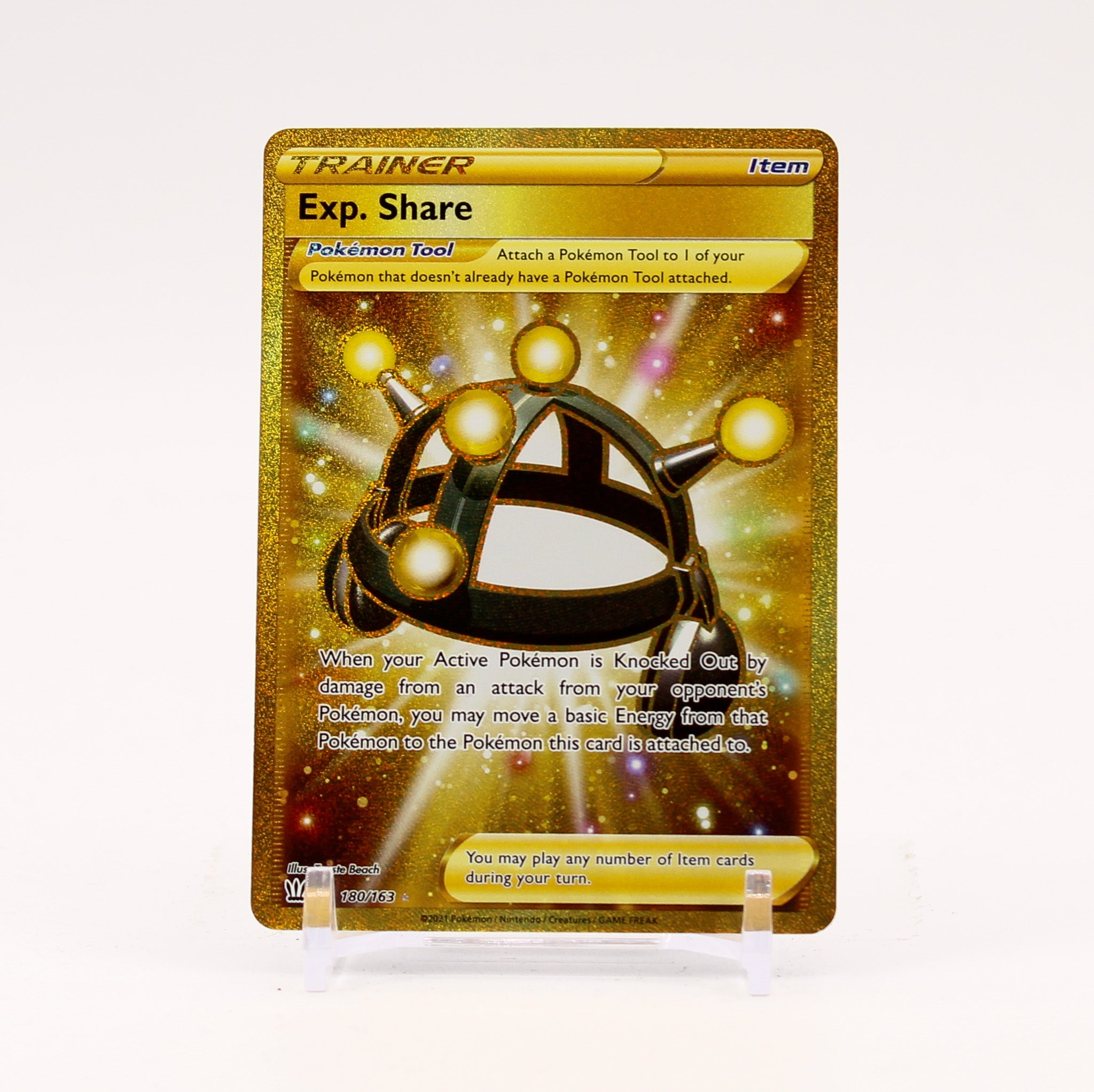 Exp. Share - 180/163 Battle Styles Gold Trainer - NM/MINT