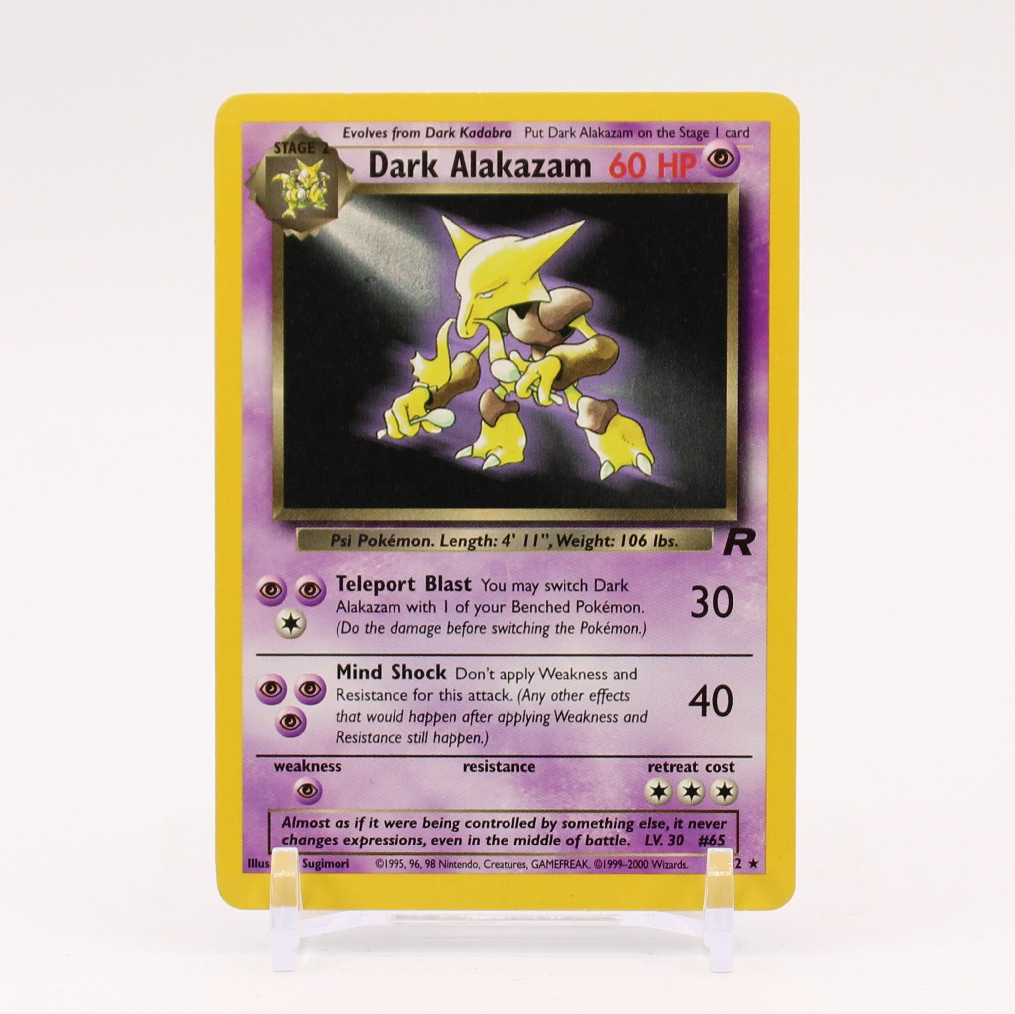 Dark Alakazam - 18/82 Team Rocket Unlimited Rare Pokemon - NM