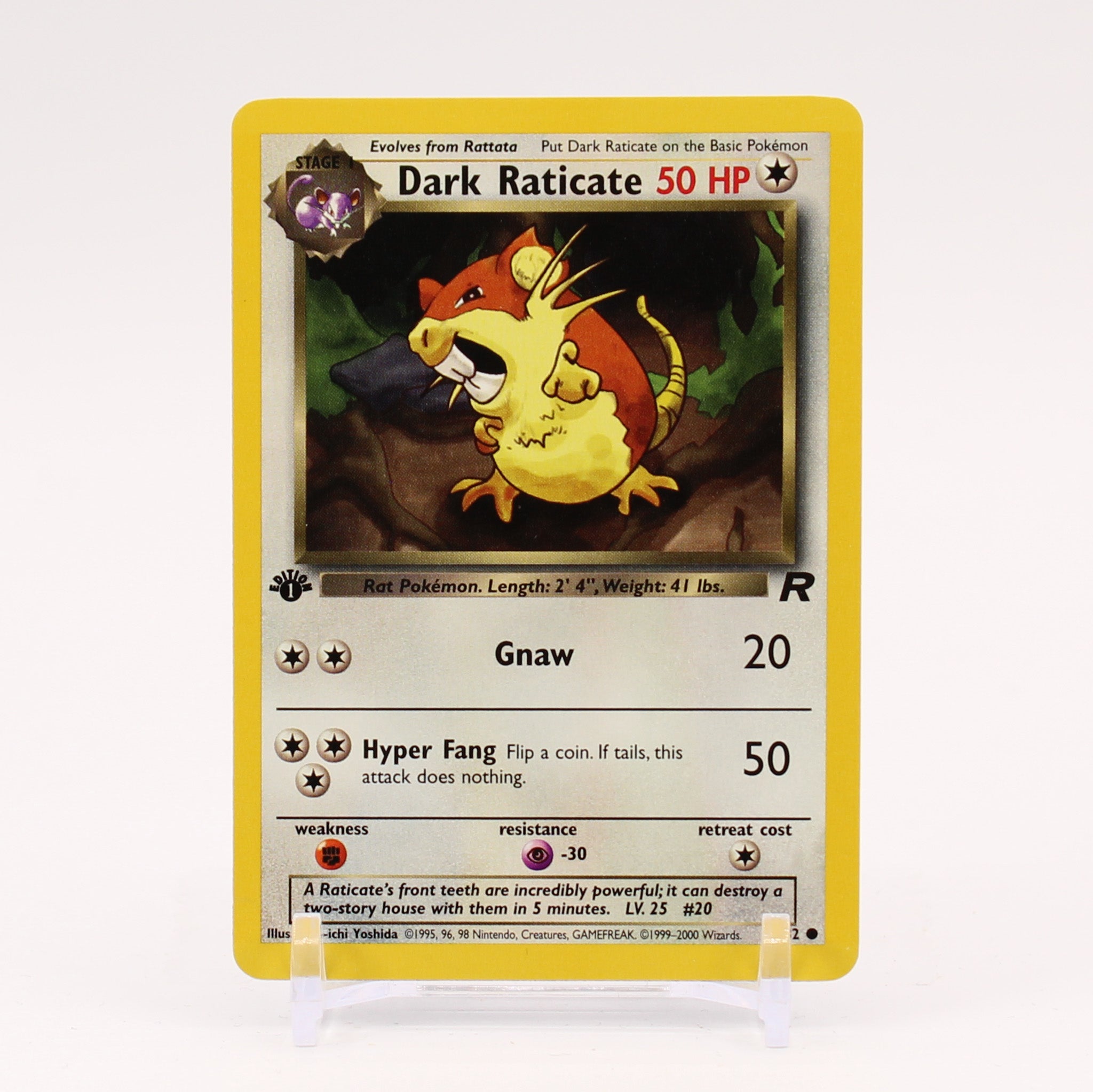 Dark Raticate - 51/82 Team Rocket 1st Edition Pokemon - NM