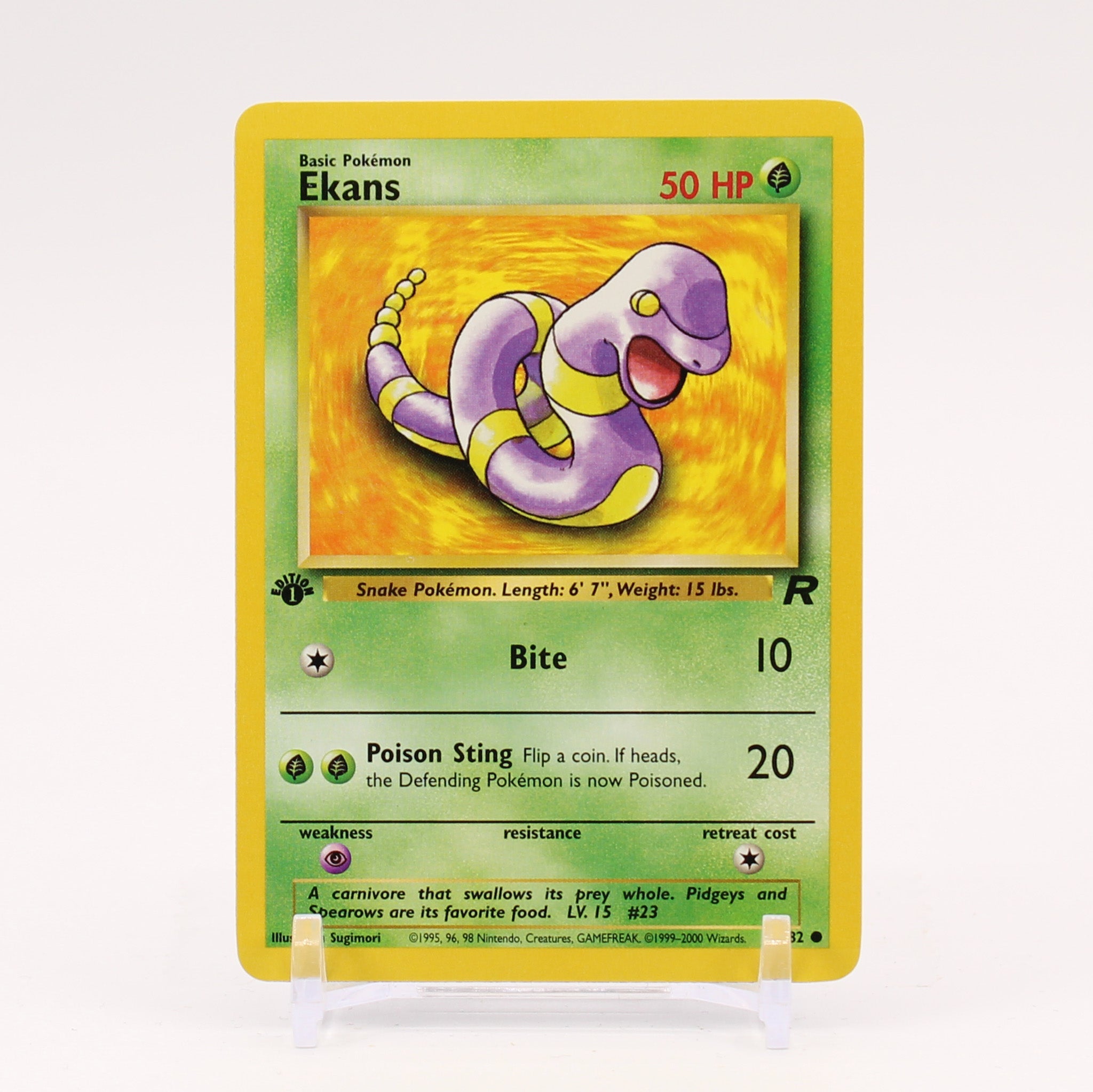 Ekans - 56/82 Team Rocket 1st Edition Pokemon - NM