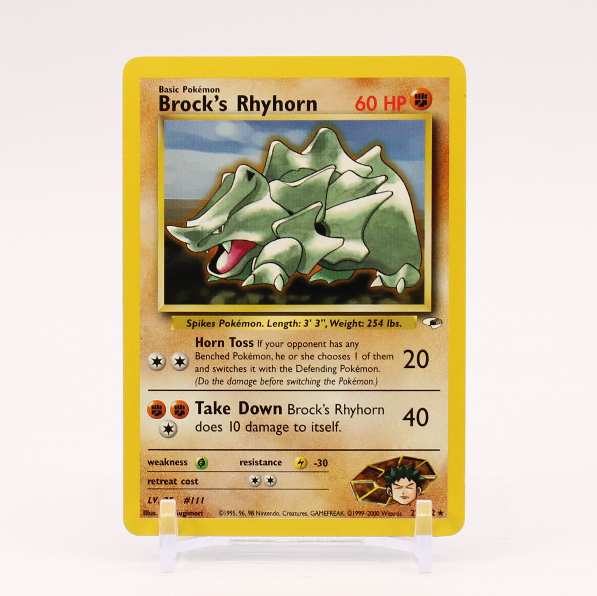 Brock's Rhyhorn - 22/132 Gym Heroes Unlimited Rare Pokemon - NM