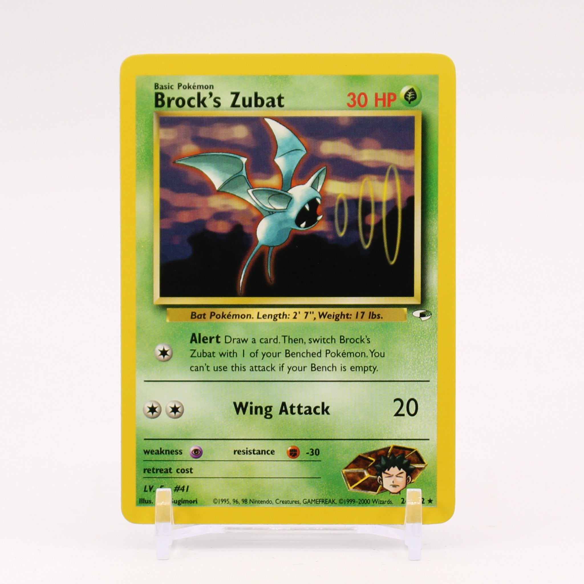 Brock's Zubat - 24/132 Gym Heroes Unlimited Rare Pokemon - NM
