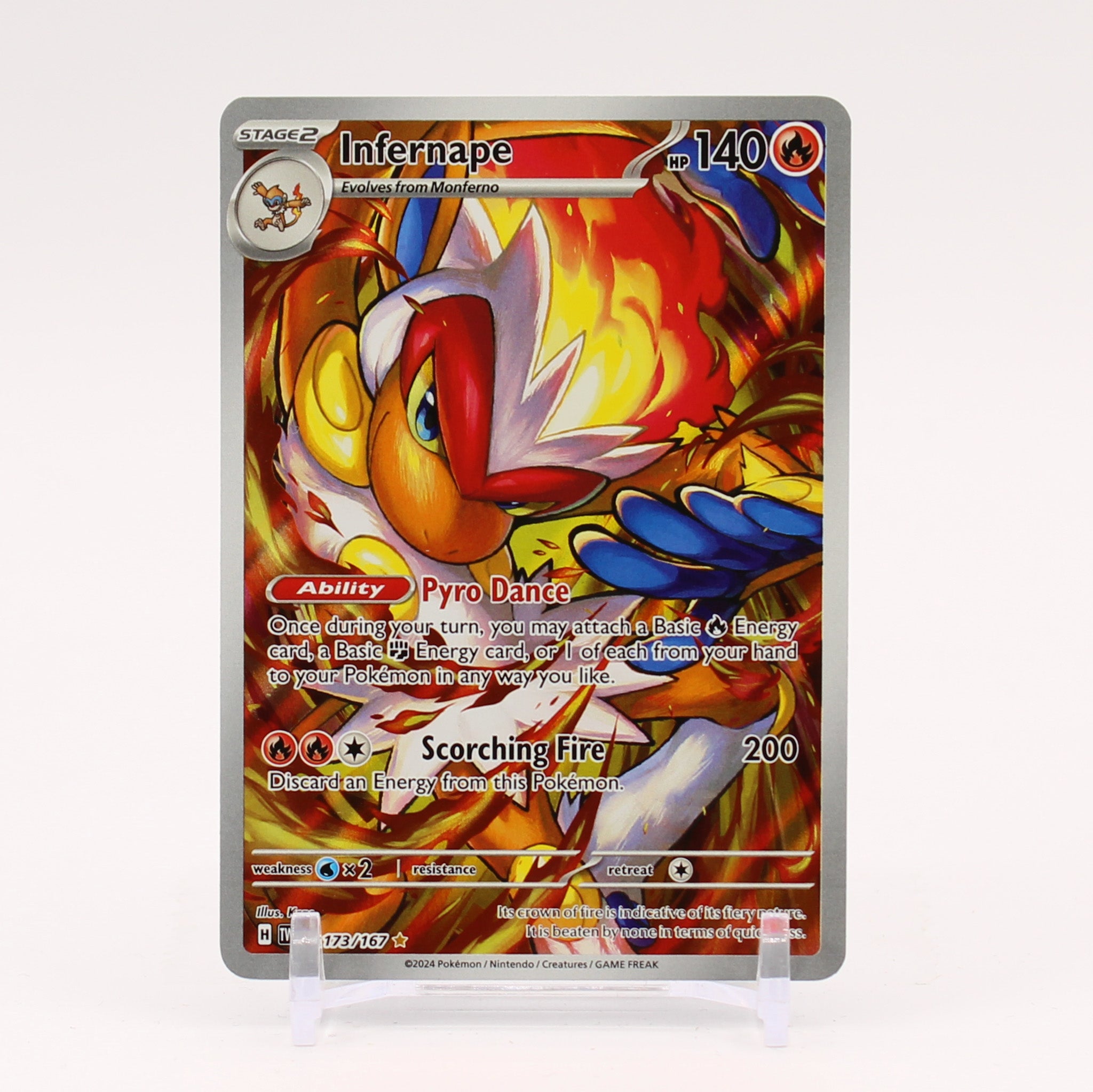 Infernape - 173/167 Twilight Masquerade Illustration Rare Pokemon - NM/MINT