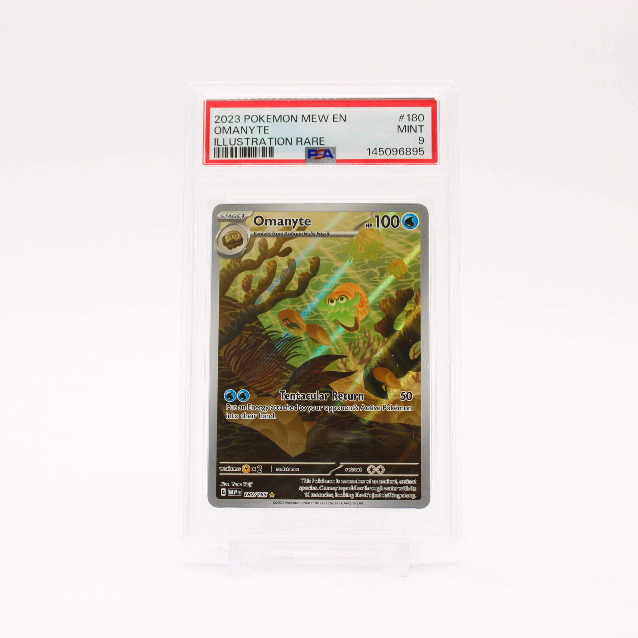 Omanyte - 180/165 PSA 9 151 Illustration Rare Pokemon - MINT