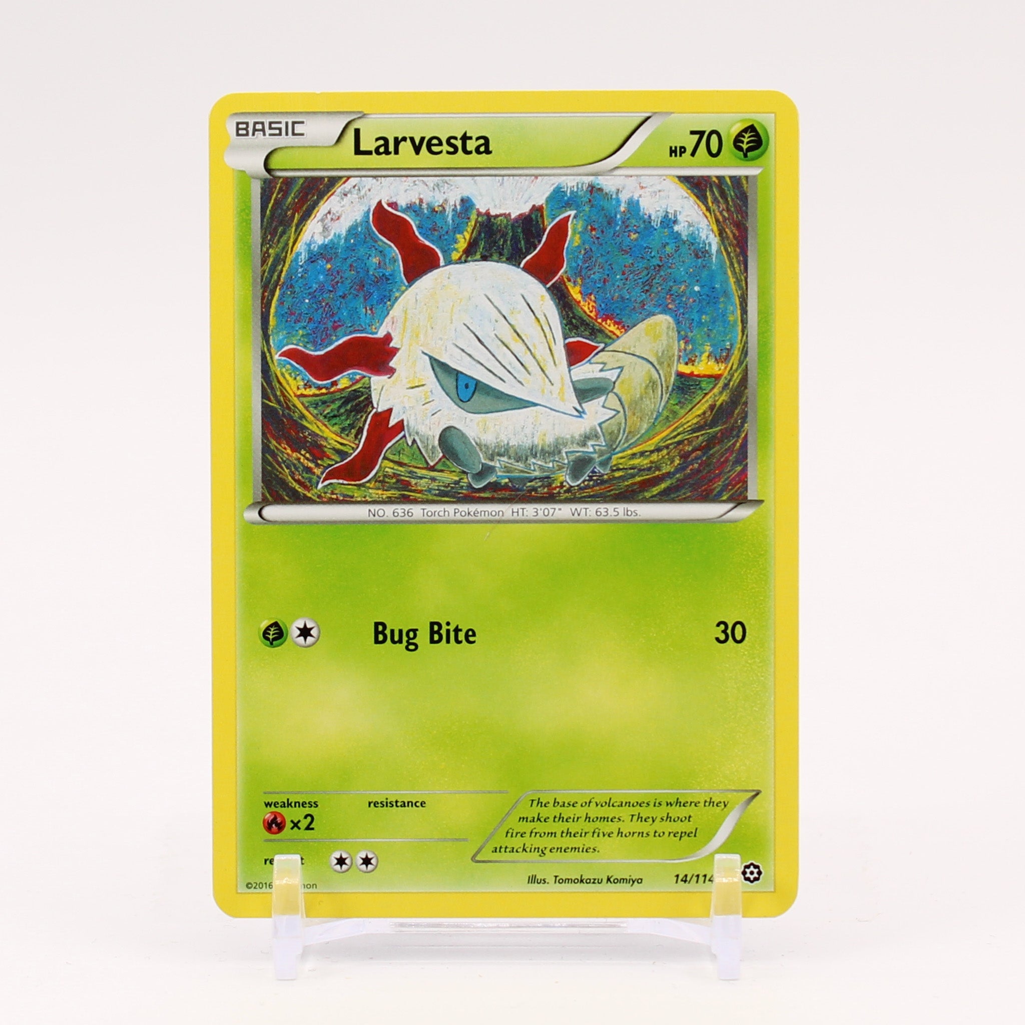 Larvesta - 14/114 Steam Siege Pokemon - NM
