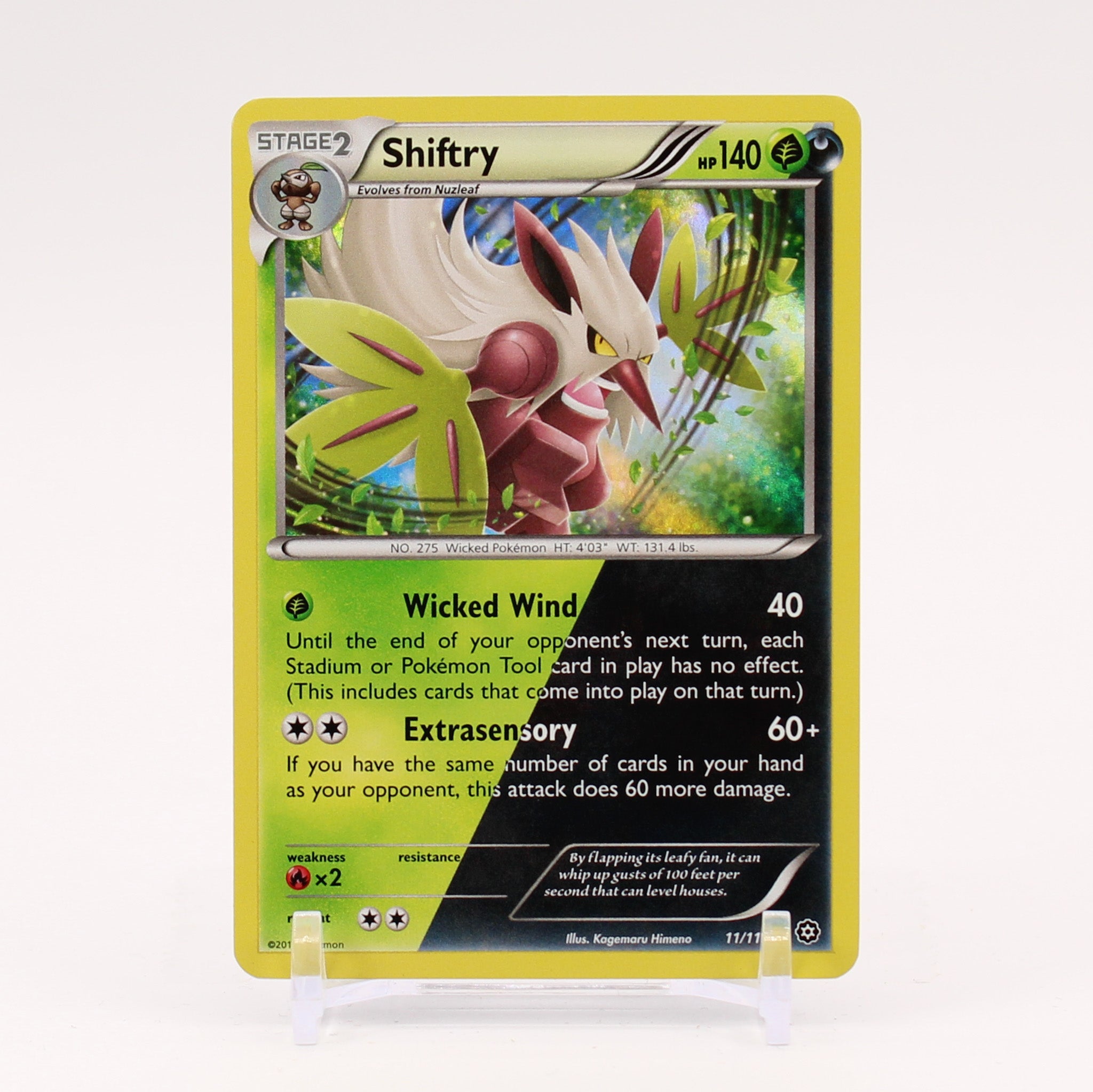Shiftry - 11/114 Steam Siege Holo Rare Pokemon - NM