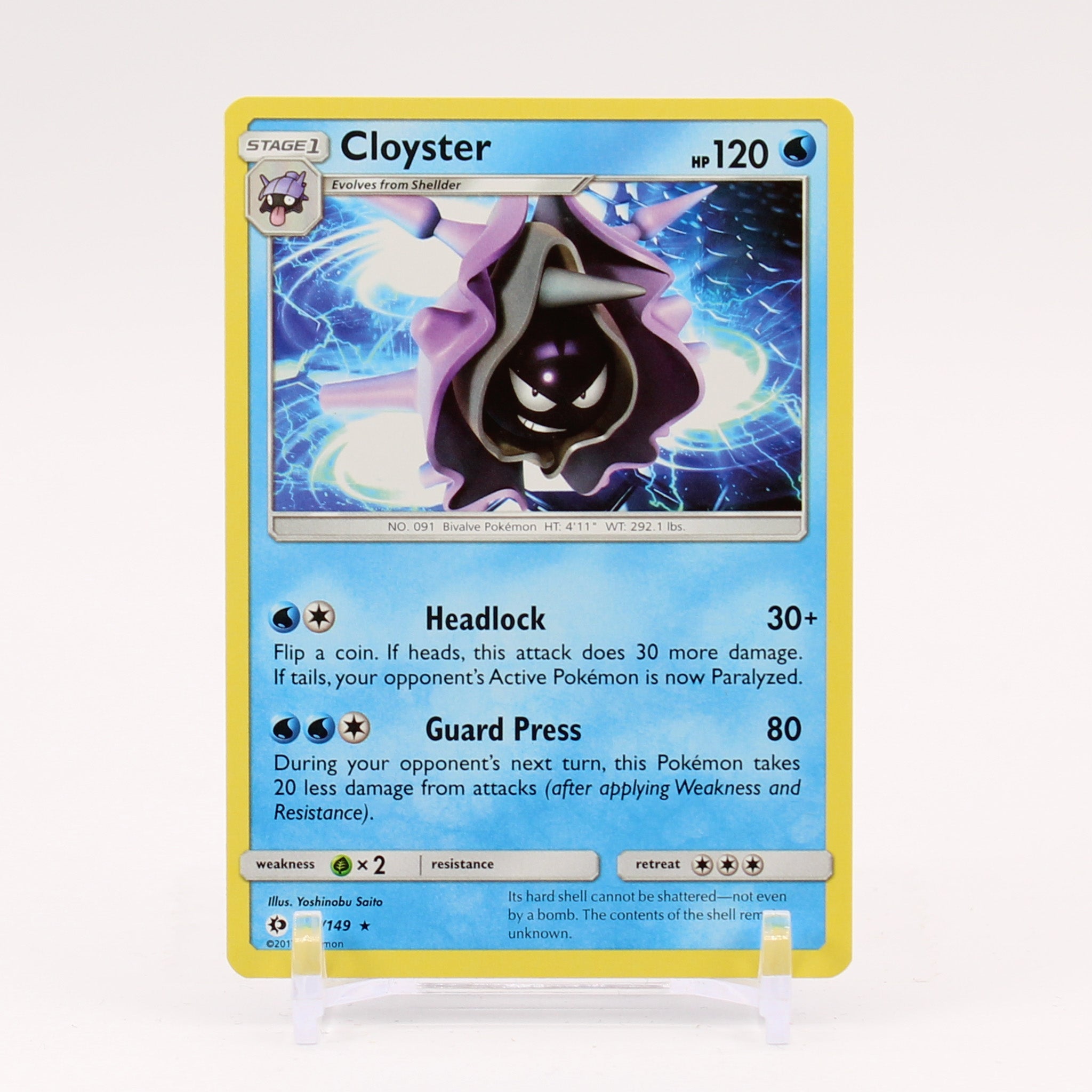 Cloyster - 34/149 Sun & Moon Rare Pokemon - NM/MINT