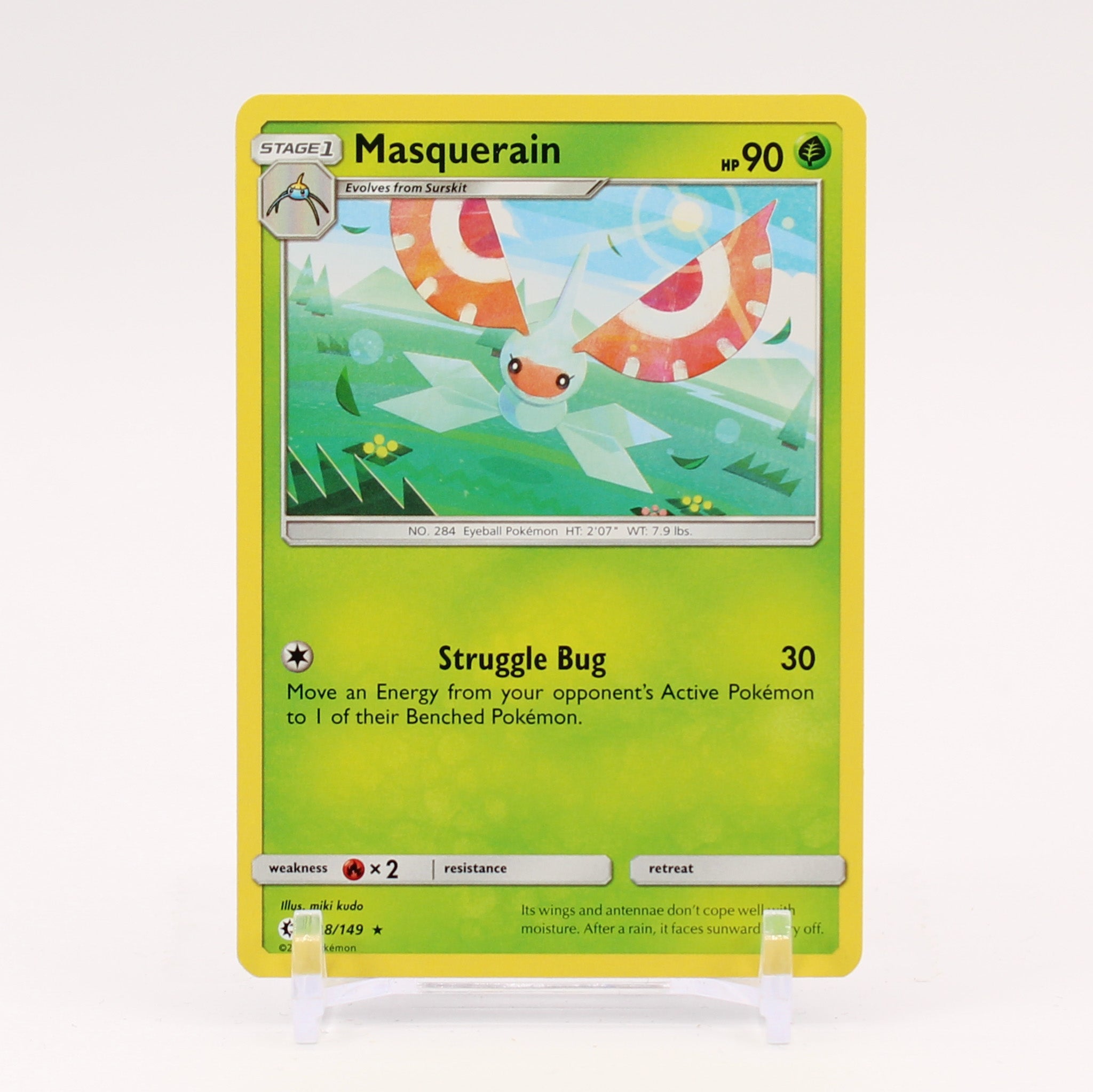 Masquerain - 8/149 Sun & Moon Pokemon - NM/MINT