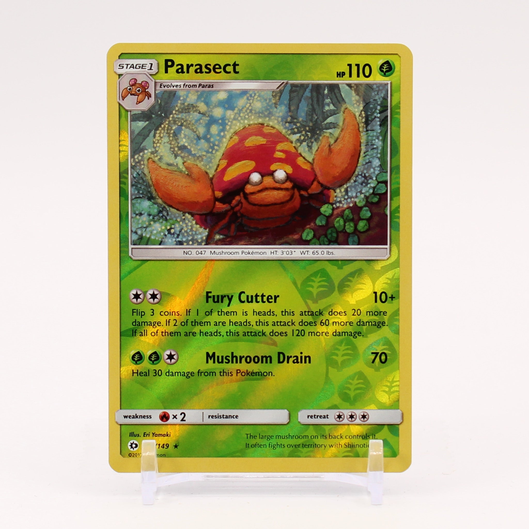 Parasect - 5/149 Sun & Moon Reverse Holo Rare Pokemon - NM/MINT