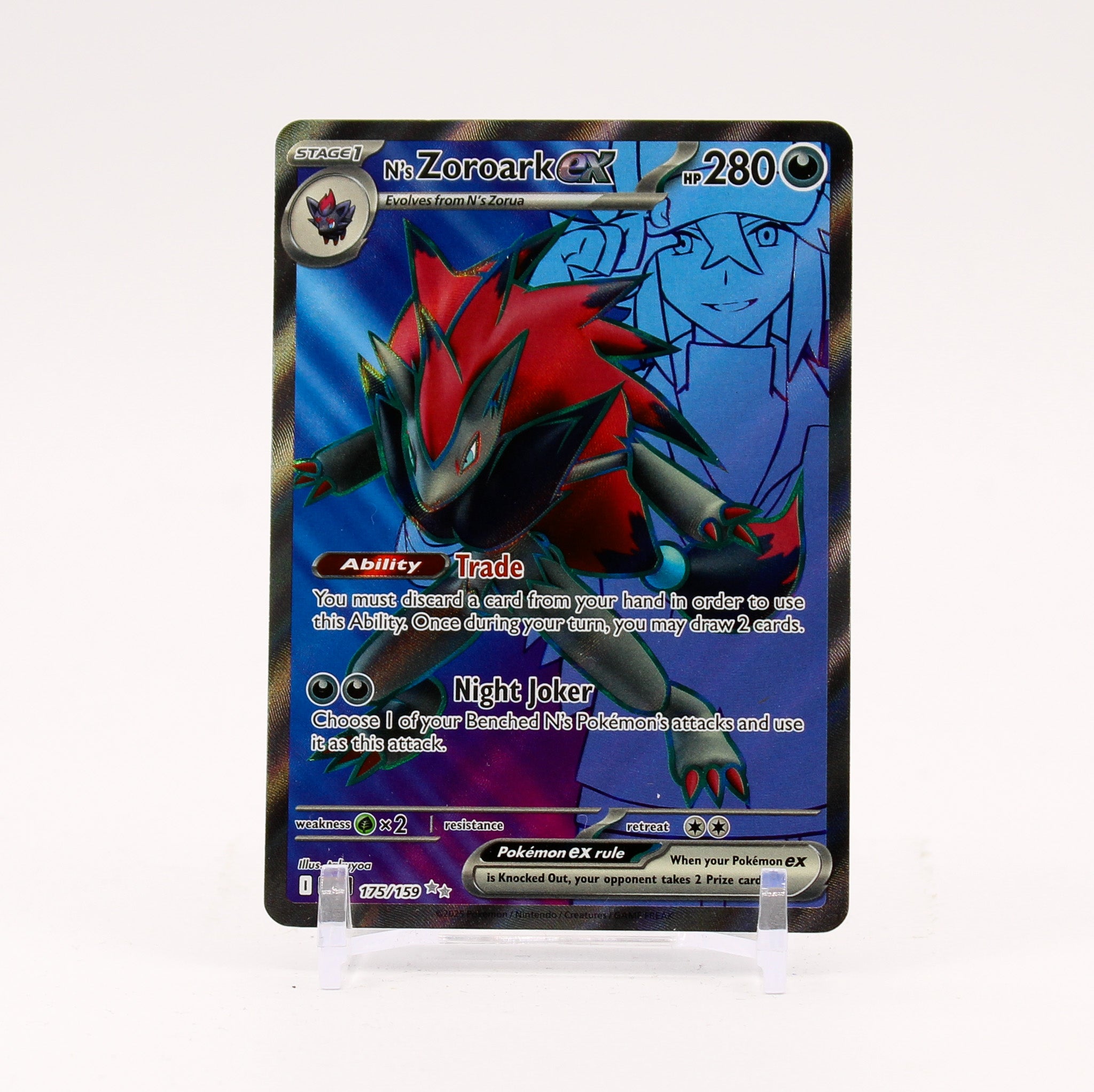N's Zoroark ex - 175/159 Journey Together Full Art Pokemon - NM/MINT