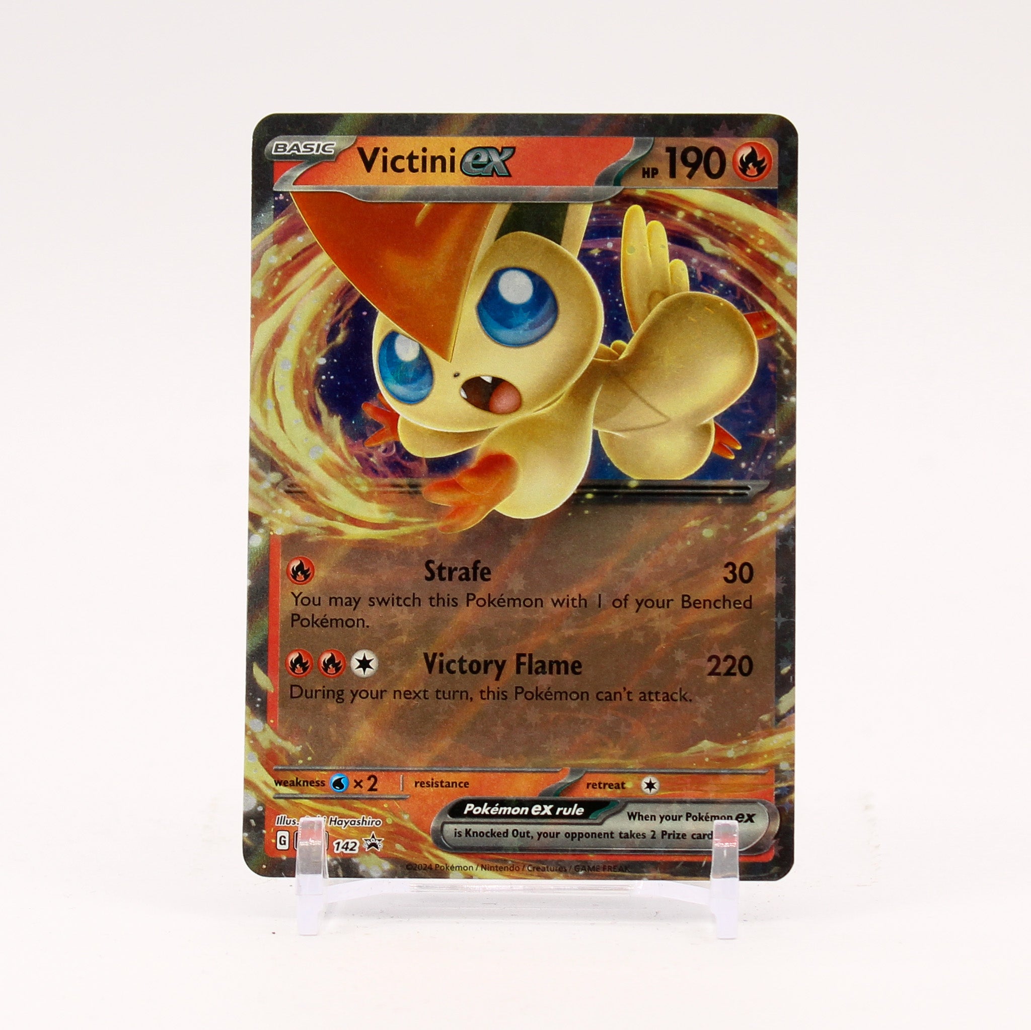 Victini ex - SVP142 Black Star Promo Pokemon - NM/MINT