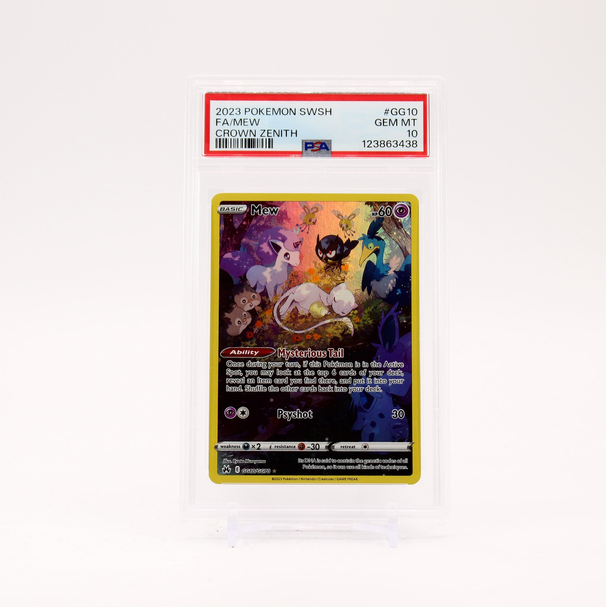 Mew - GG10/GG70 PSA 10 Crown Zenith Gallery Pokemon - GEM MT