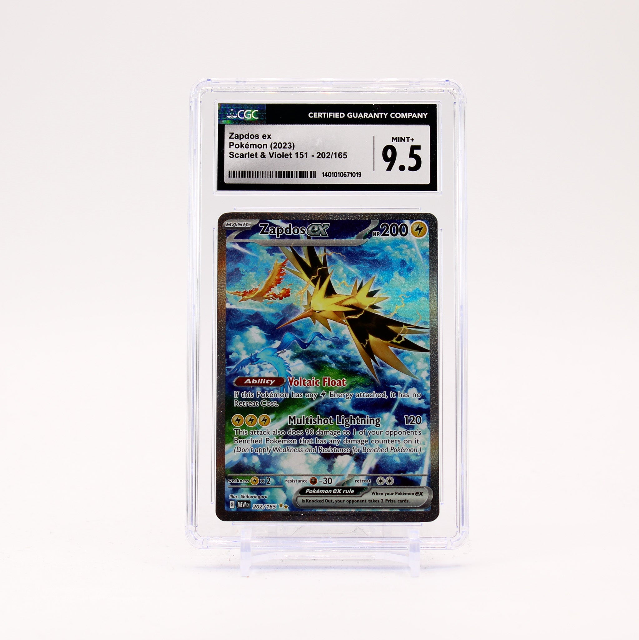 Zapdos ex - 202/165 CGC 9.5 151 Full Art Pokemon - MINT+