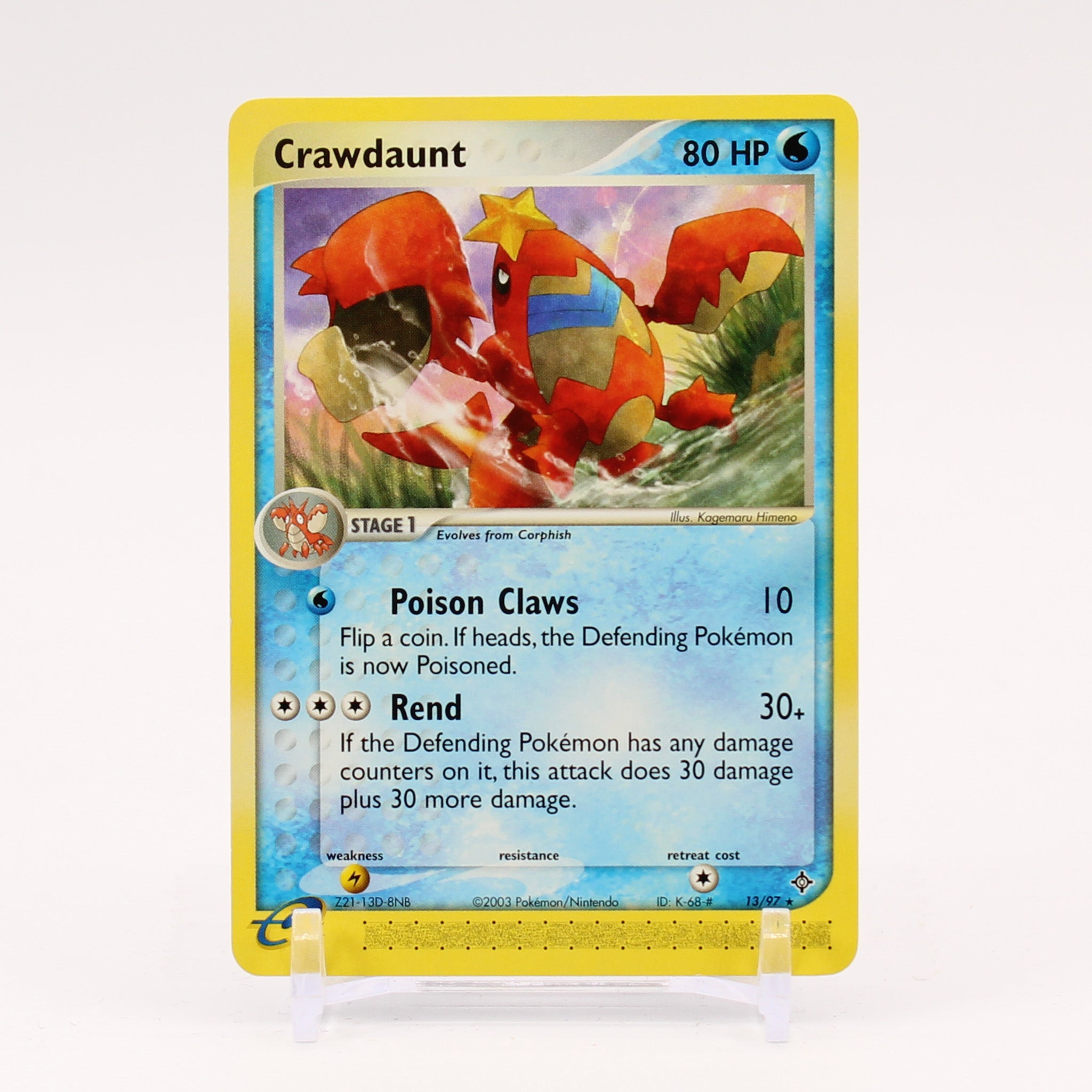Crawdaunt - 13/97 ex Dragon Rare Pokemon - NM
