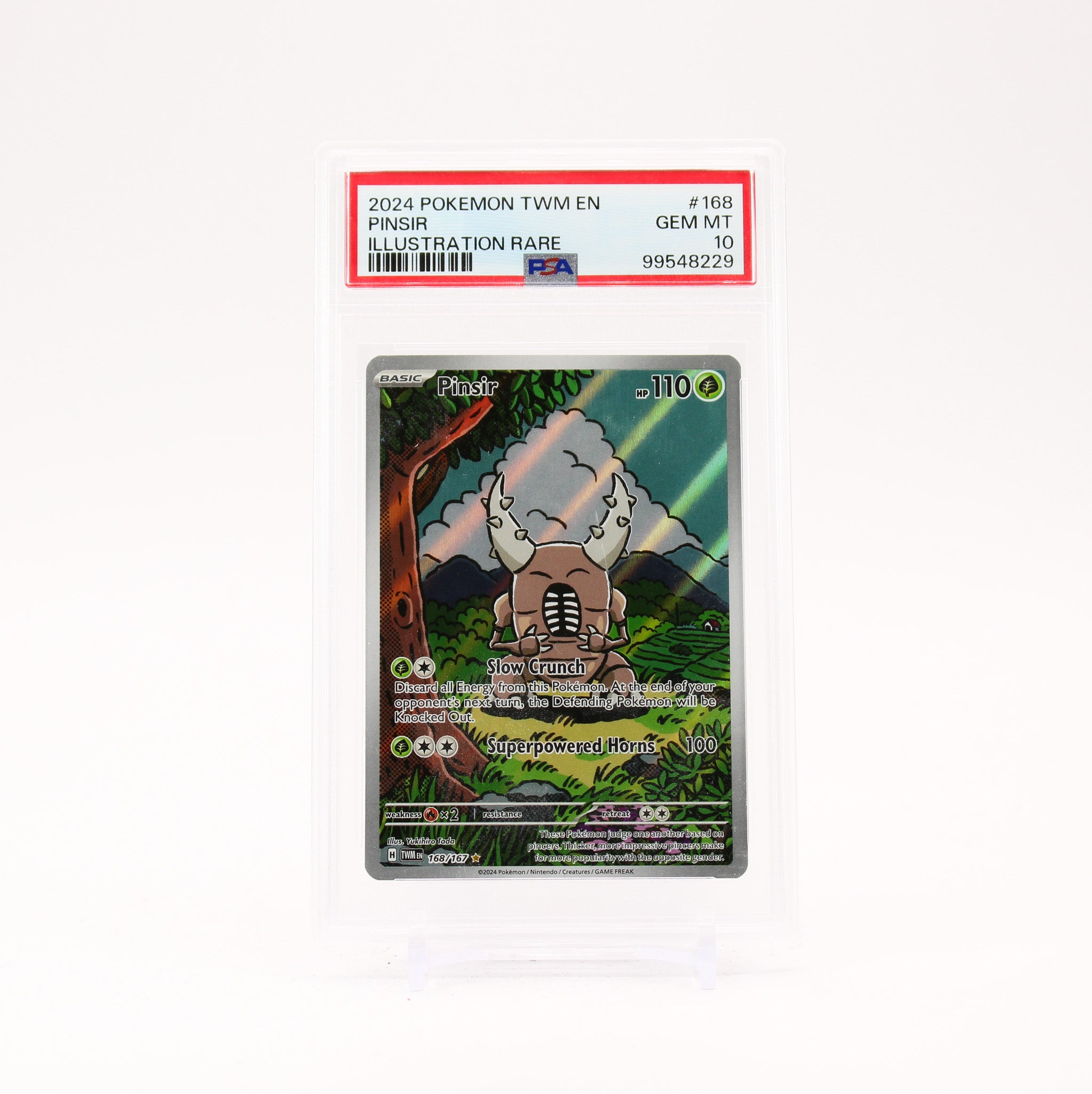 Pinsir - 168/167 PSA 10 Twilight Masquerade Illustration Rare Pokemon - GEM MT
