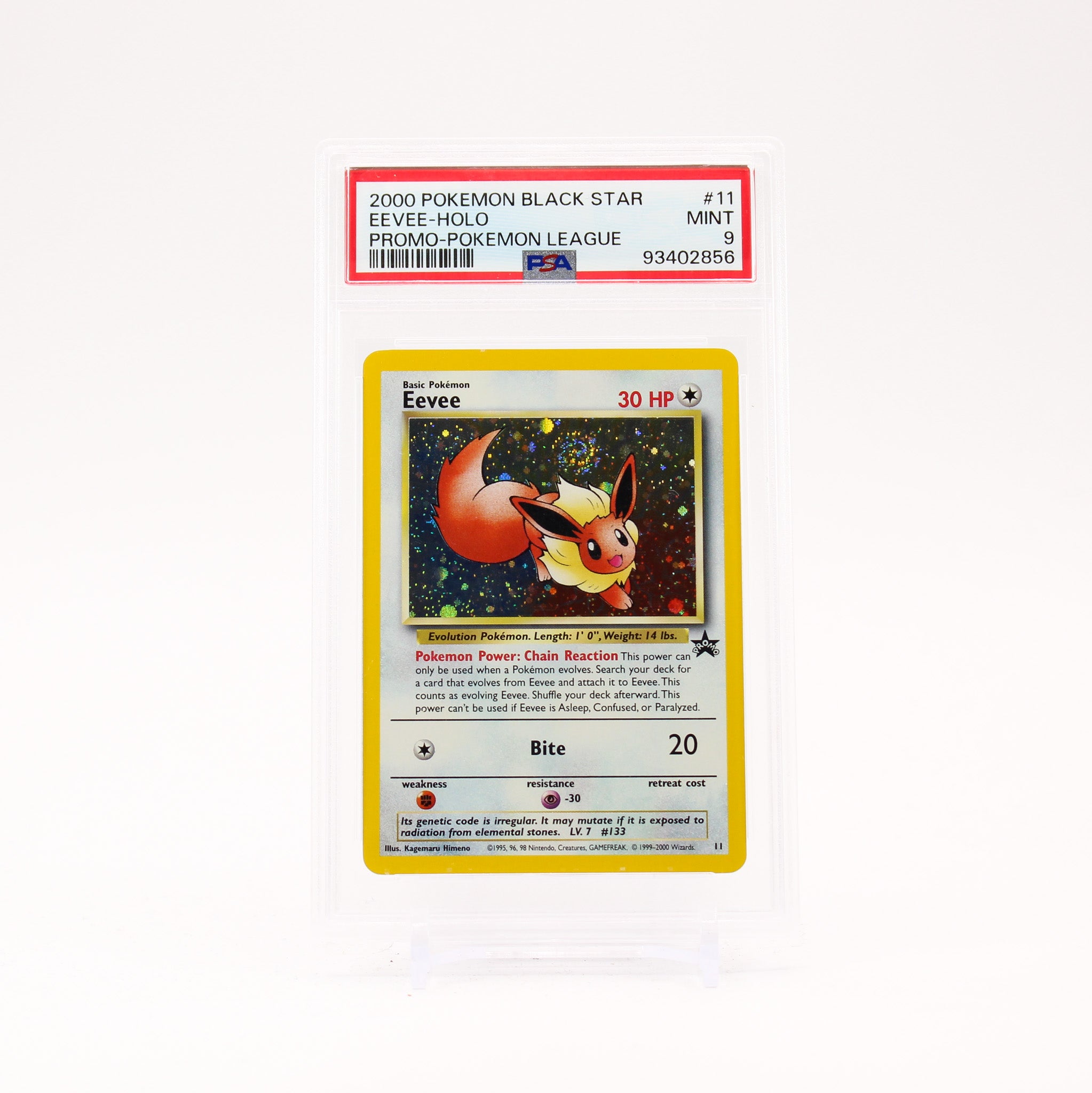 Eevee - 11 PSA 9 WotC Promo Holo Pokemon - MINT