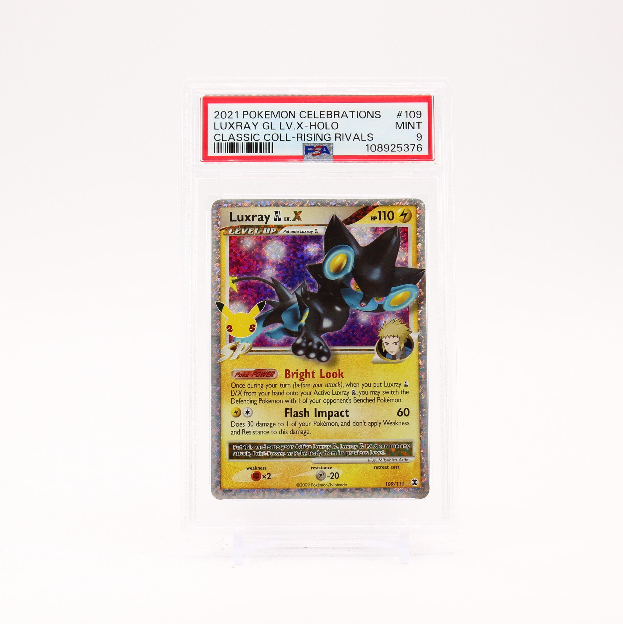 Luxray GL Lv. X - 109/111 PSA 9 Celebrations 25th Classic Collection Pokemon - MINT