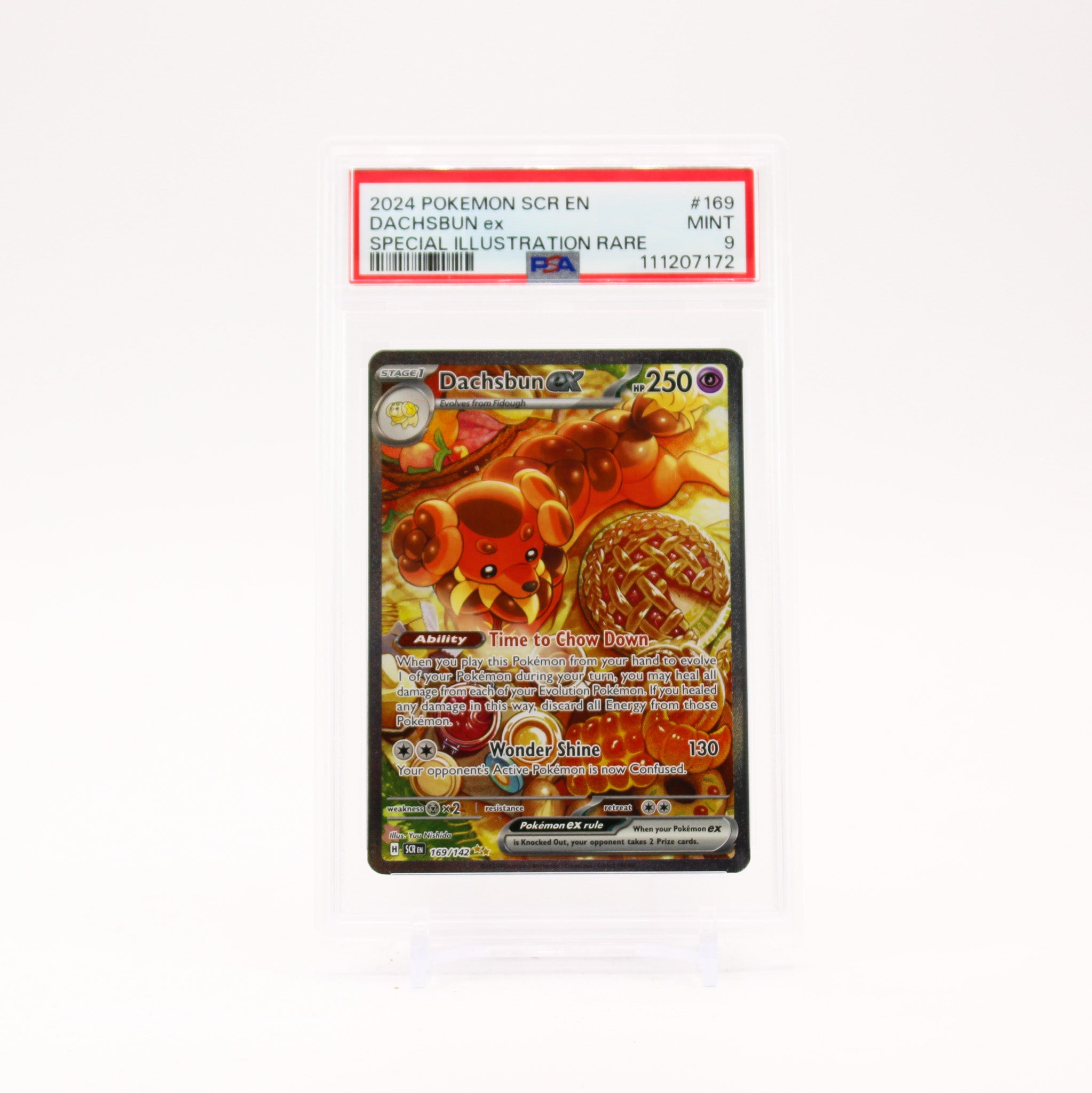 Dachsbun ex - 169/142 PSA 9 Stellar Crown Special Illustration Pokemon - MINT