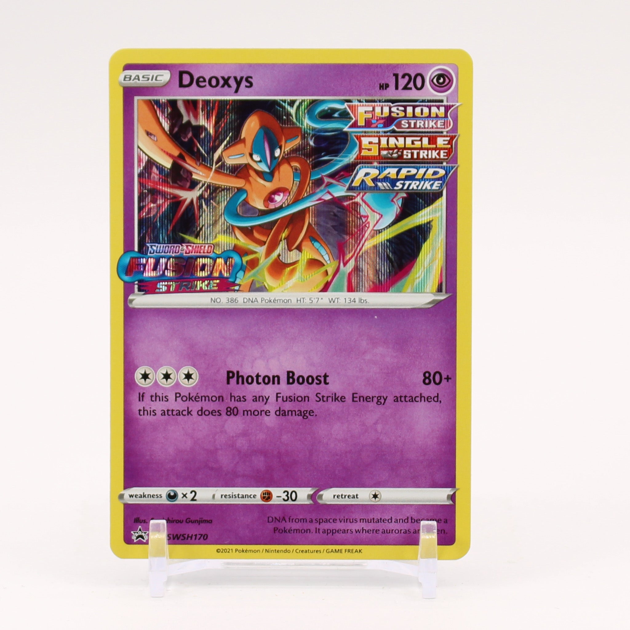 Deoxys - SWSH170 Fusion Strike Prerelease Promo Stamped Pokemon - NM/MINT