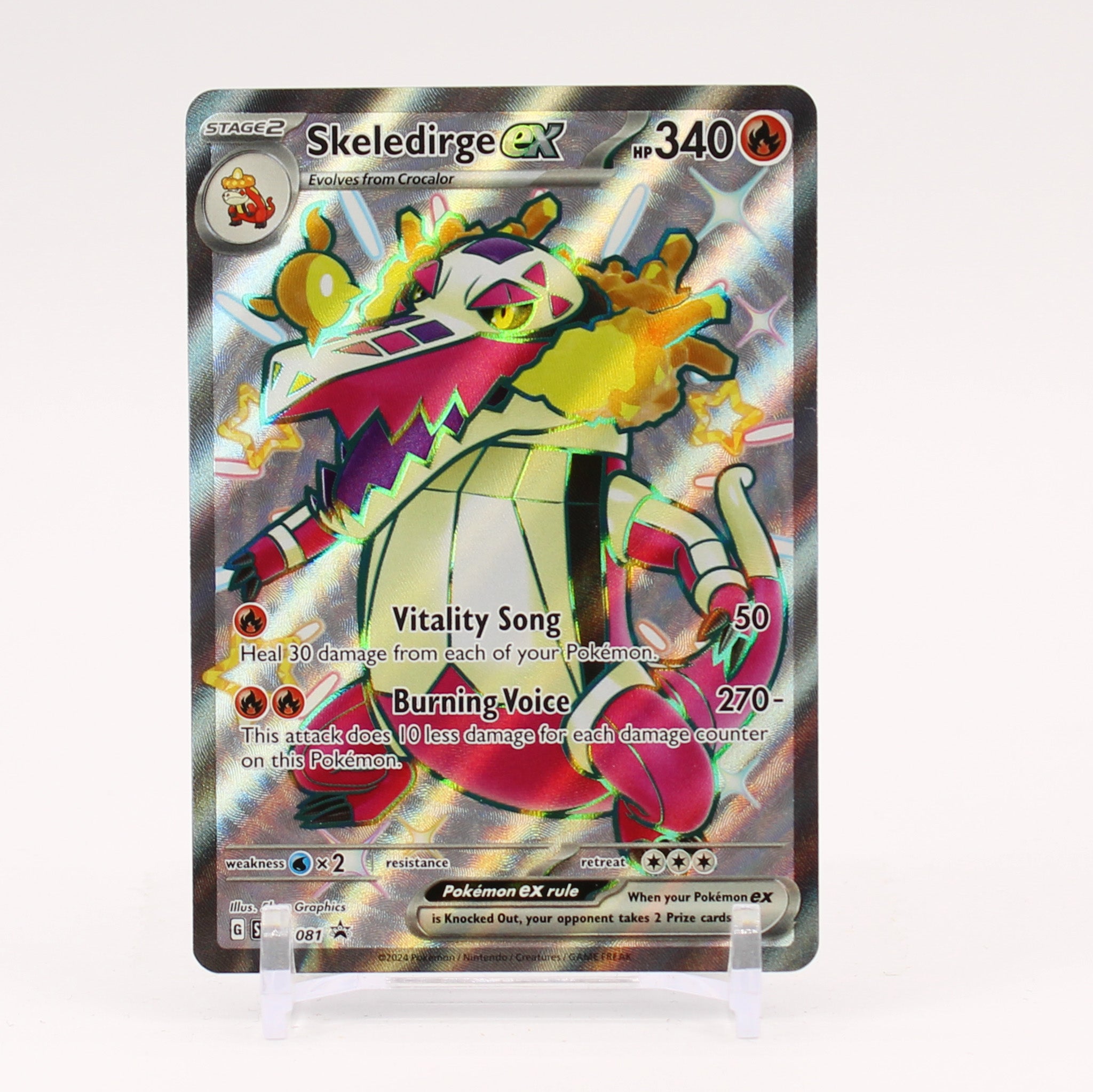 Skeledirge ex - SVP081 Black Star Promo Full Art Shiny Pokemon - NM/MINT