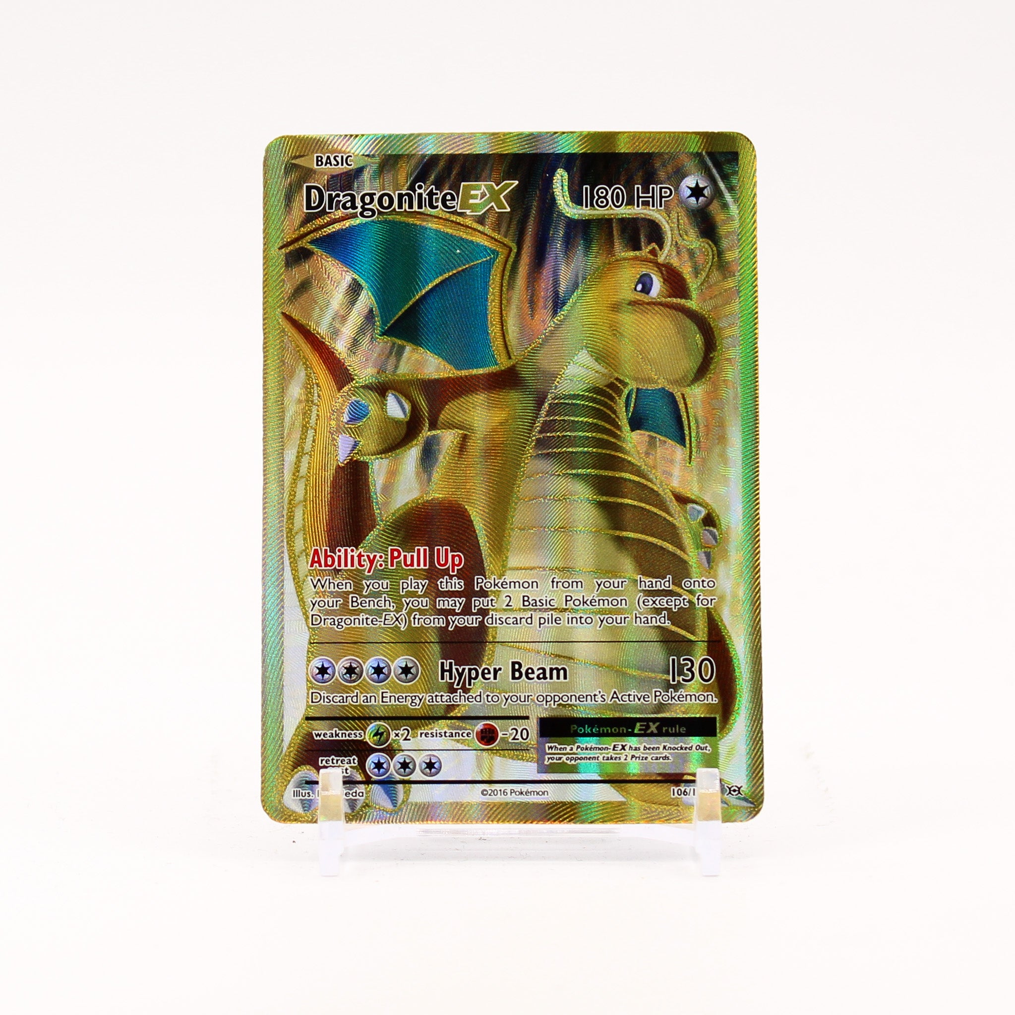 Dragonite EX - 106/108 Evolutions Full Art Gold Pokemon - NM/LP