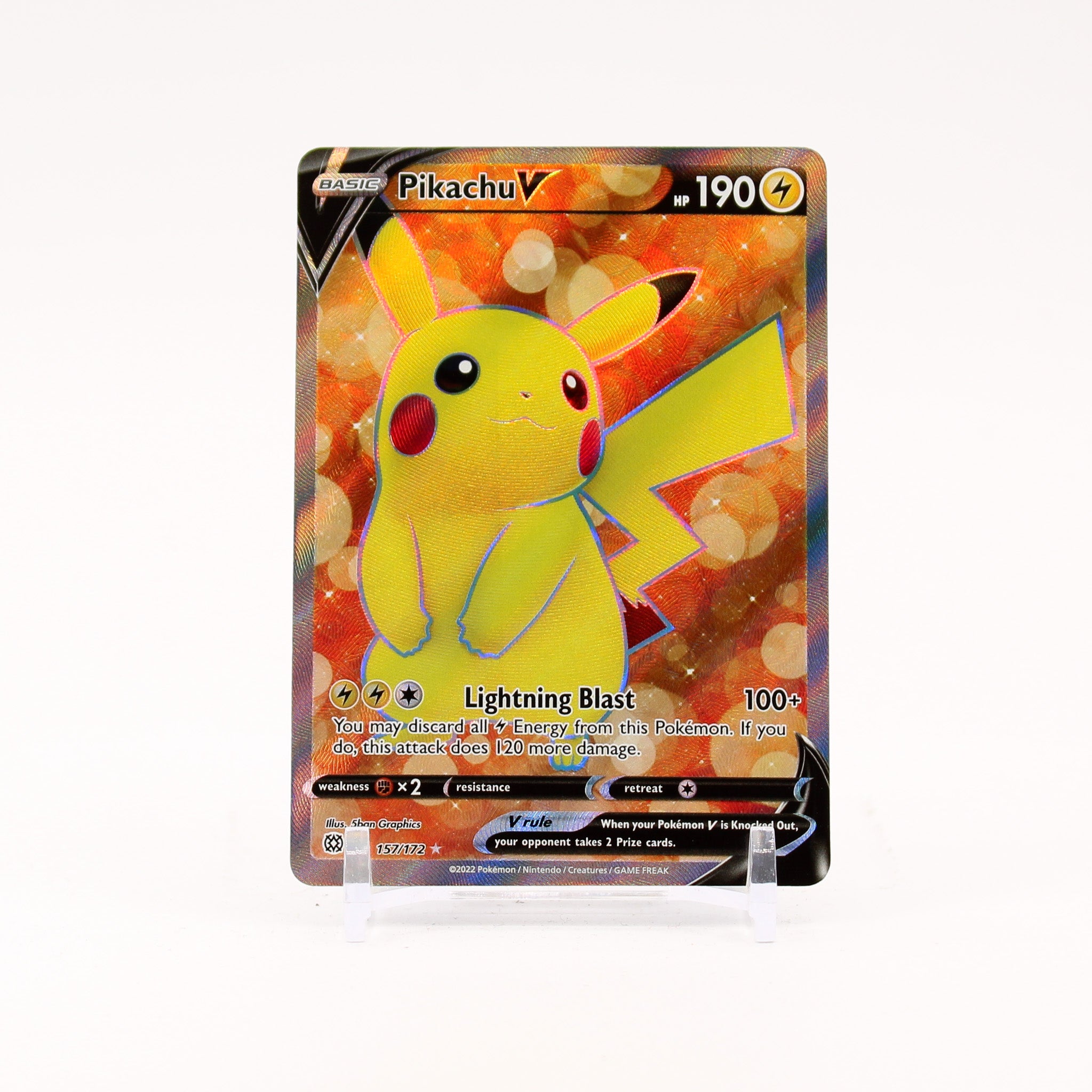 Pikachu V - 157/172 Brilliant Stars Full Art Pokemon - NM/MINT