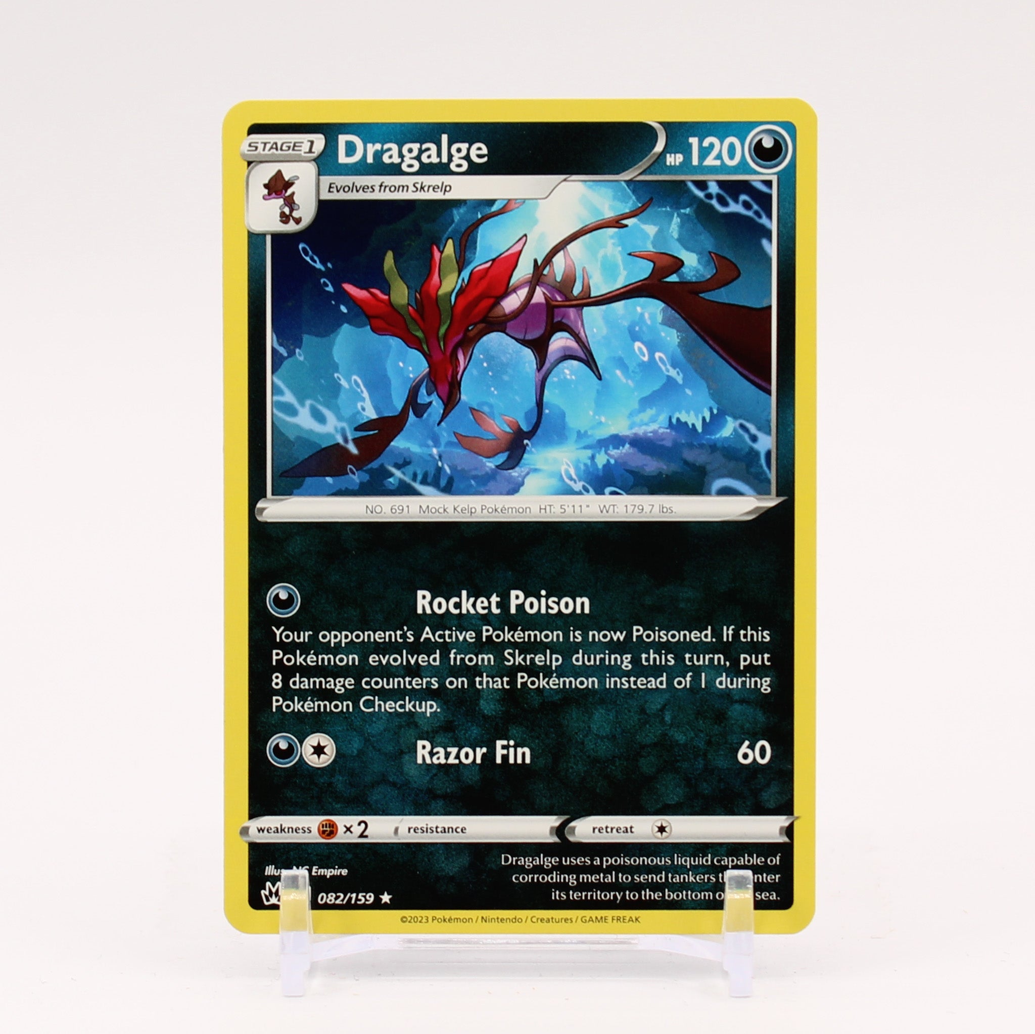 Dragalge - 082/159 Crown Zenith Rare Pokemon - NM/MINT