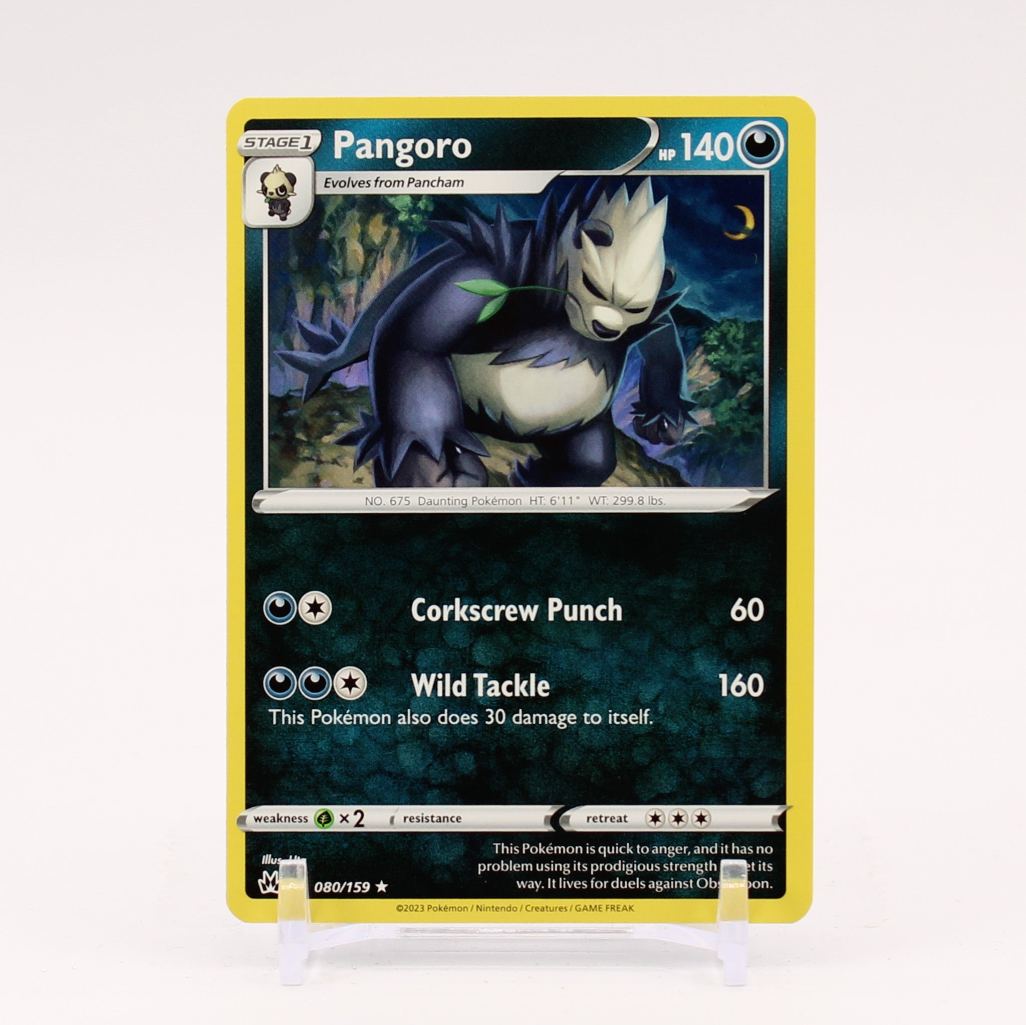 Pangoro - 080/159 Crown Zenith Rare Pokemon - NM/MINT