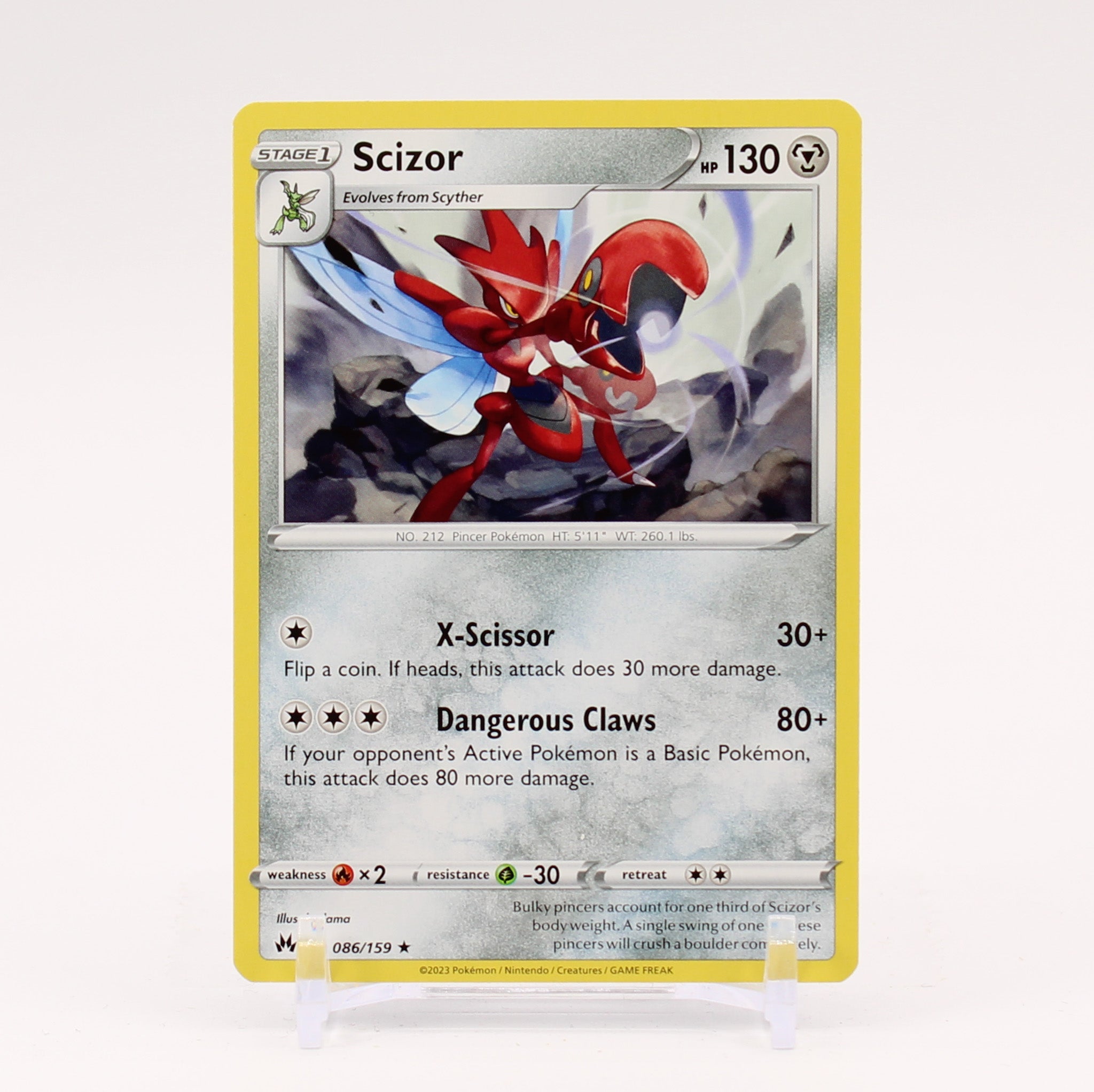 Scizor - 086/159 Crown Zenith Rare Pokemon - NM/MINT