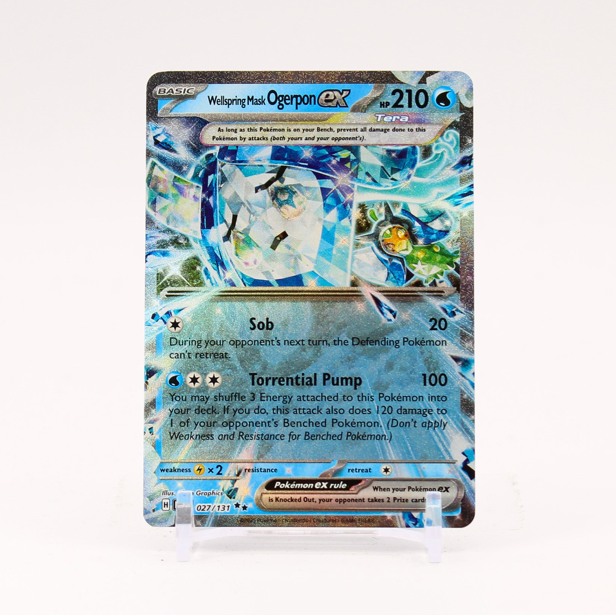 Wellspring Mask Ogerpon ex - 027/131 Prismatic Evolutions Double Rare Pokemon - NM/MINT