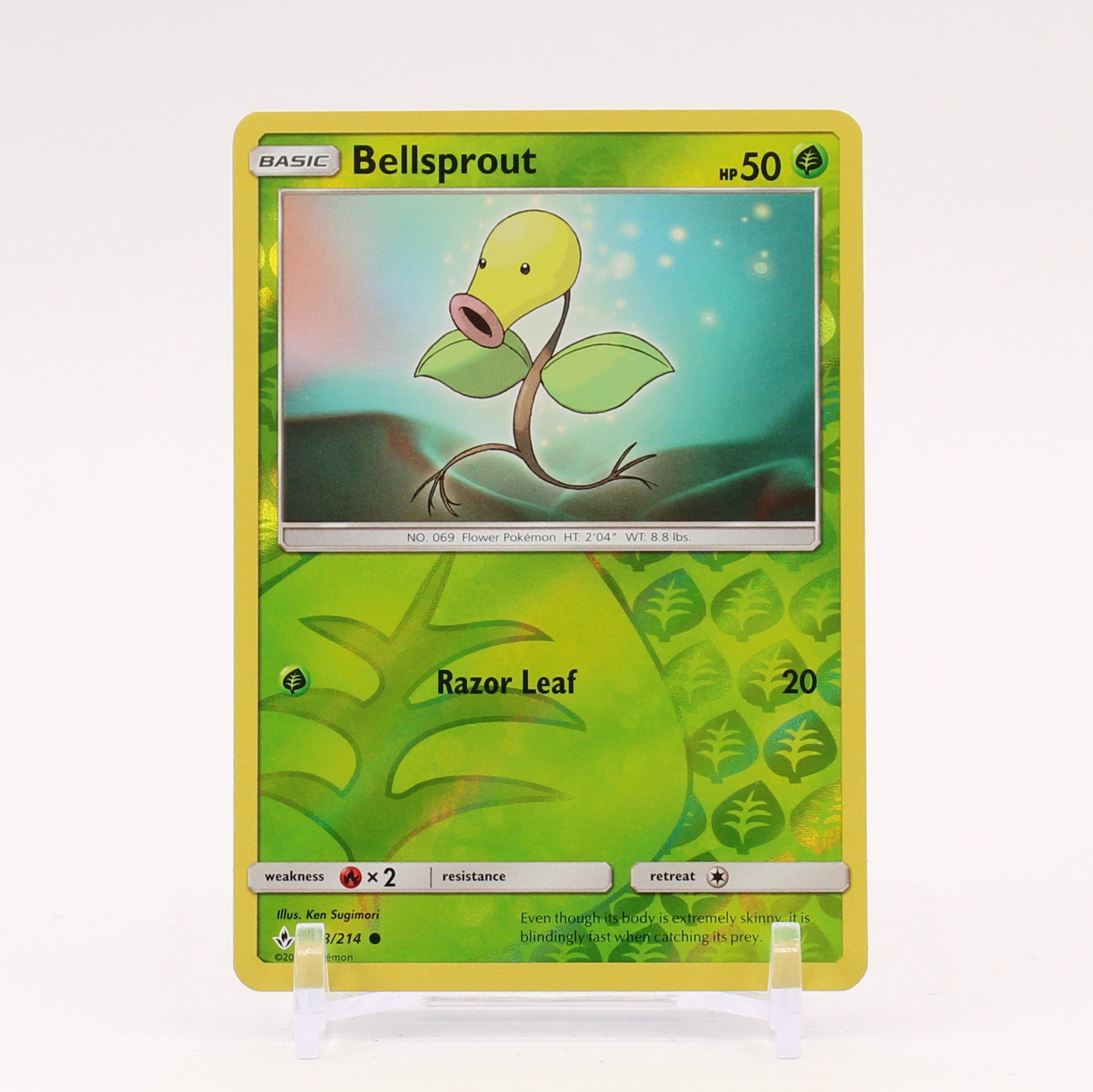 Bellsprout - 13/214 Unbroken Bonds Reverse Holo Pokemon - NM/MINT