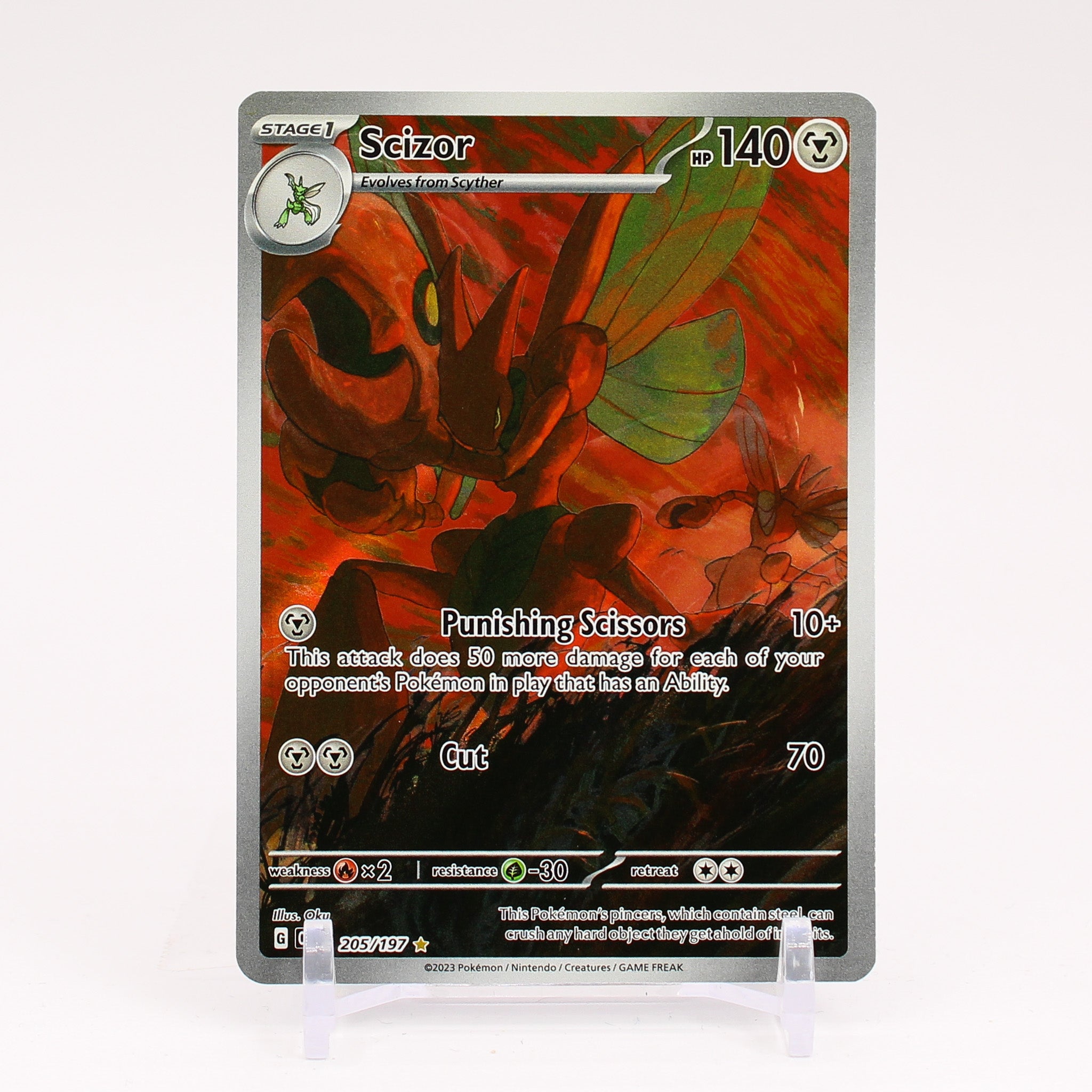 Scizor - 205/197 Obsidian Flames Art Rare Pokemon - NM/MINT