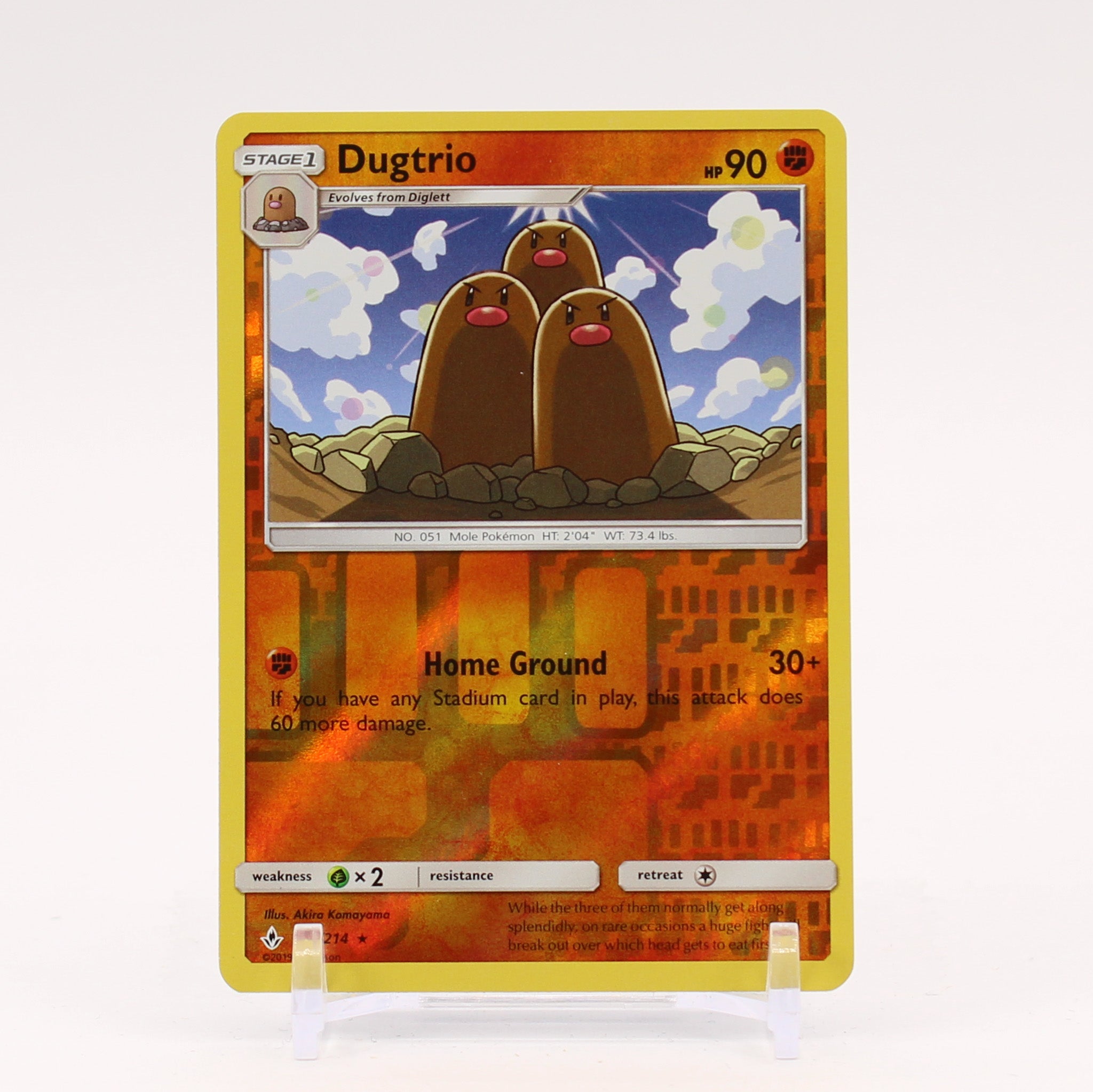 Dugtrio - 86/214 Unbroken Bonds Reverse Holo Rare Pokemon - NM/MINT