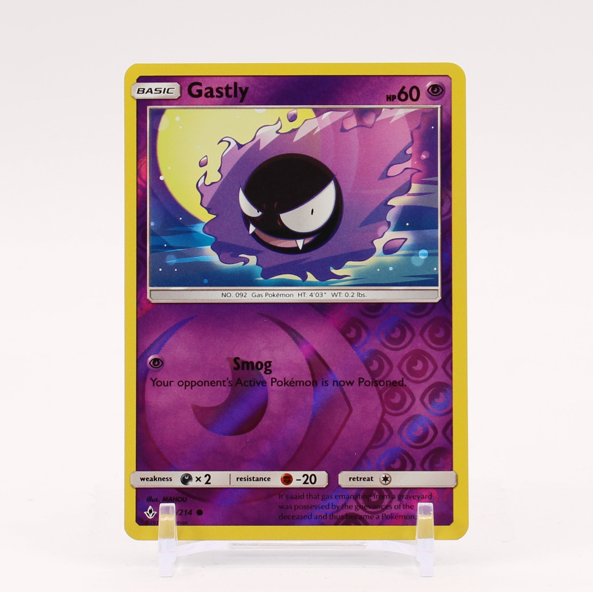 Gastly - 68/214 Unbroken Bonds Reverse Holo Pokemon - NM/MINT