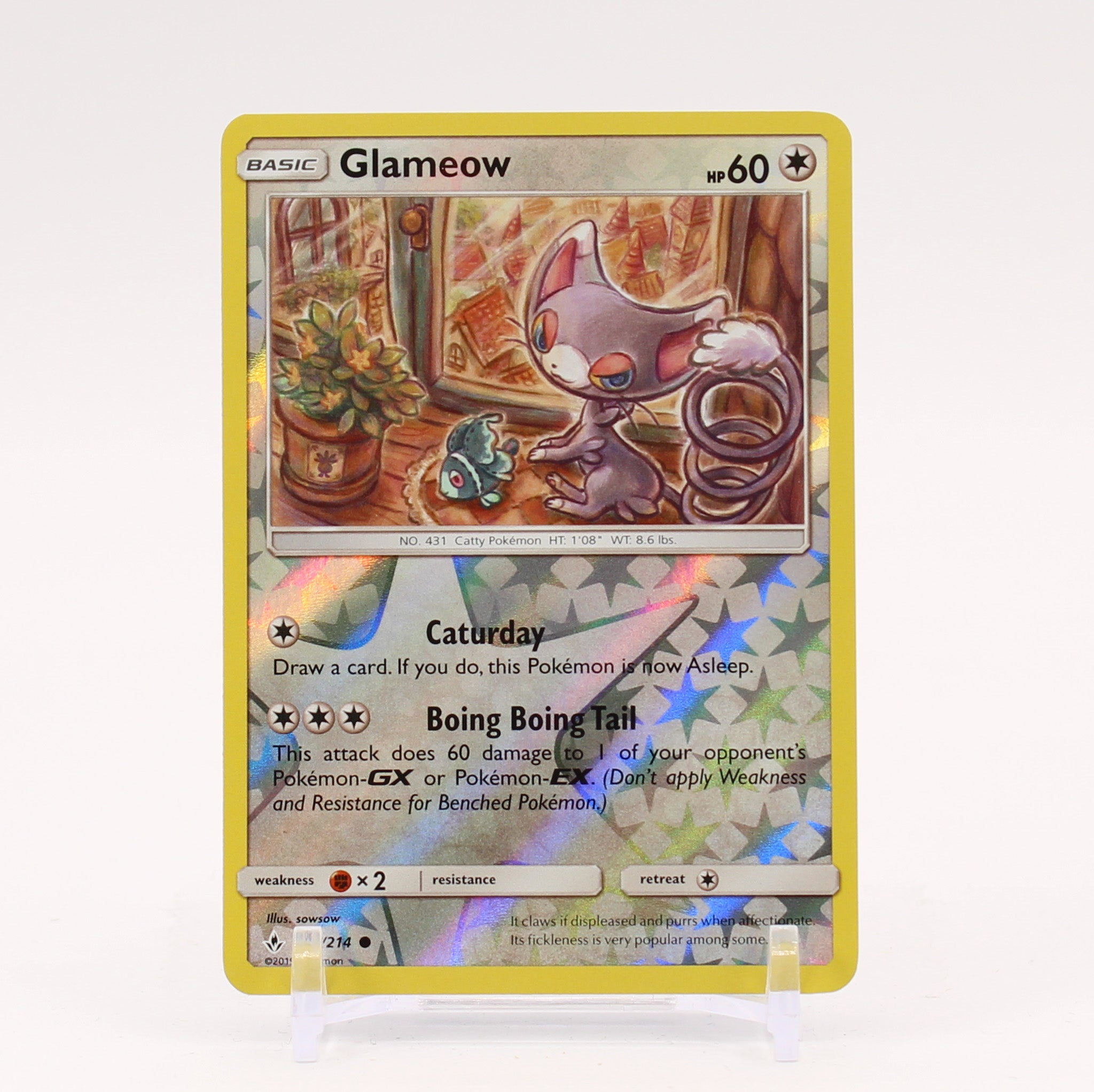 Glameow - 159/214 Unbroken Bonds Reverse Holo Pokemon - NM/MINT