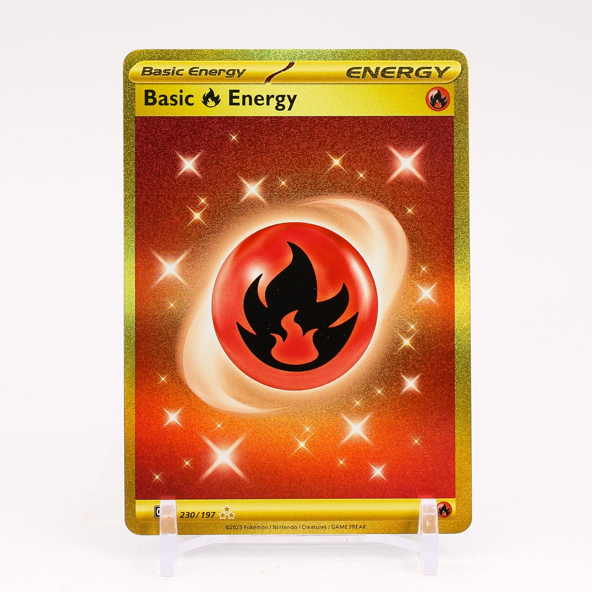 Basic Fire Energy - 230/197 Obsidian Flames Hyper Rare Gold - NM/MINT