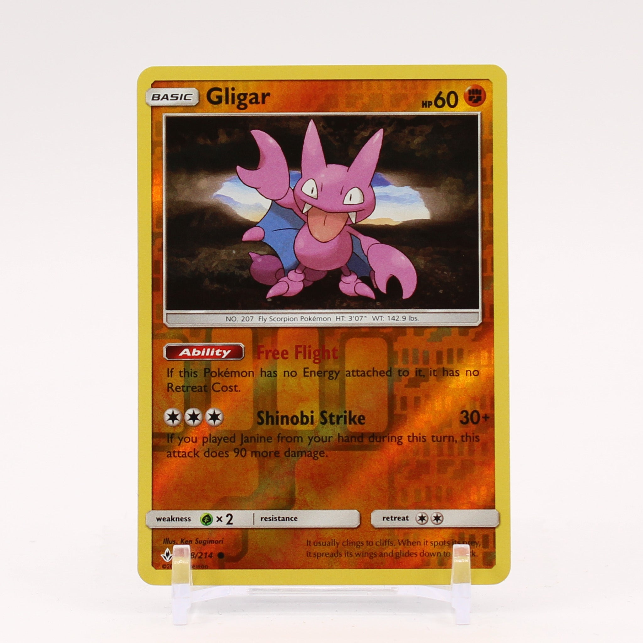 Gligar - 98/214 Unbroken Bonds Reverse Holo Pokemon - NM/MINT