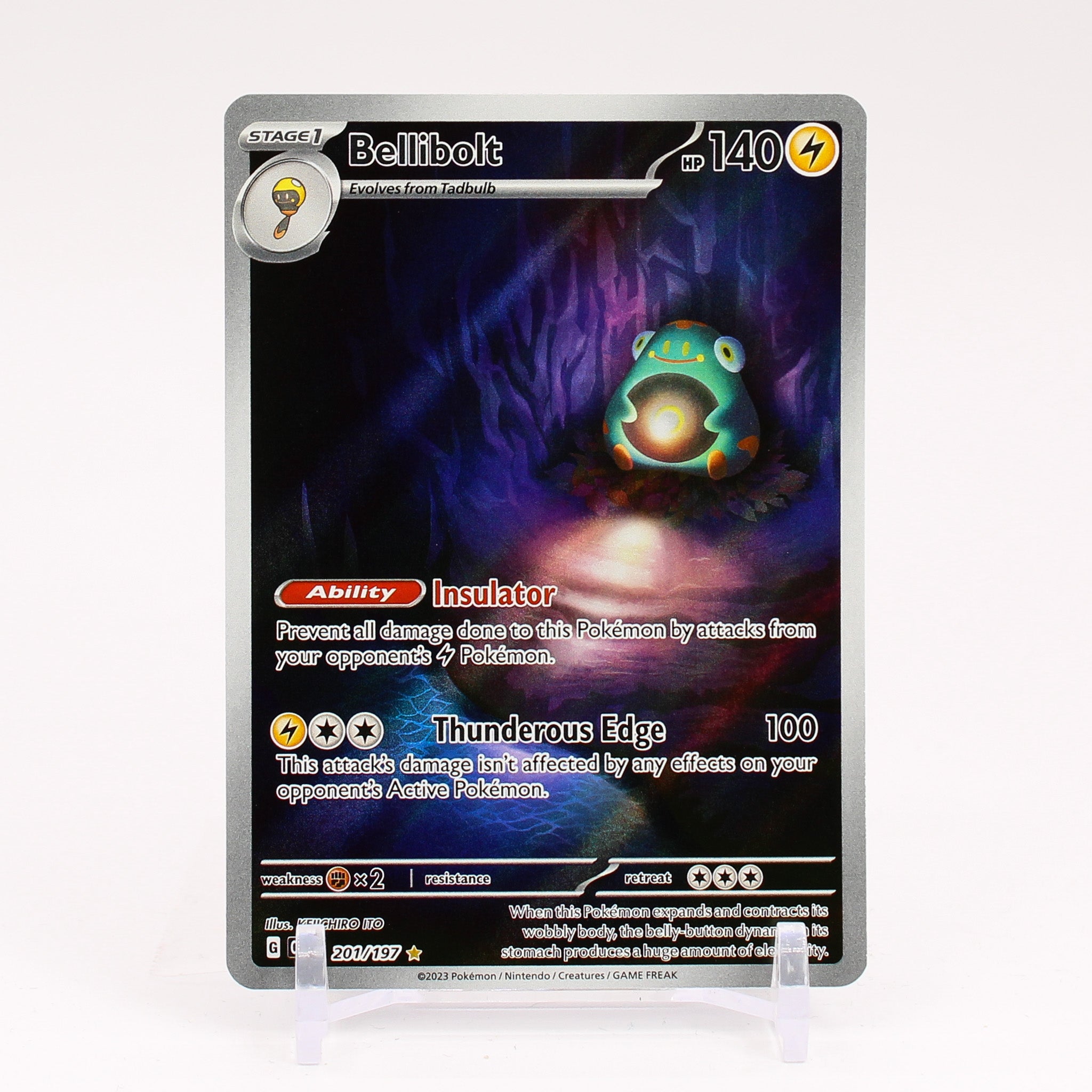 Bellibolt - 201/197 Obsidian Flames Illustration Rare Pokemon - NM/MINT