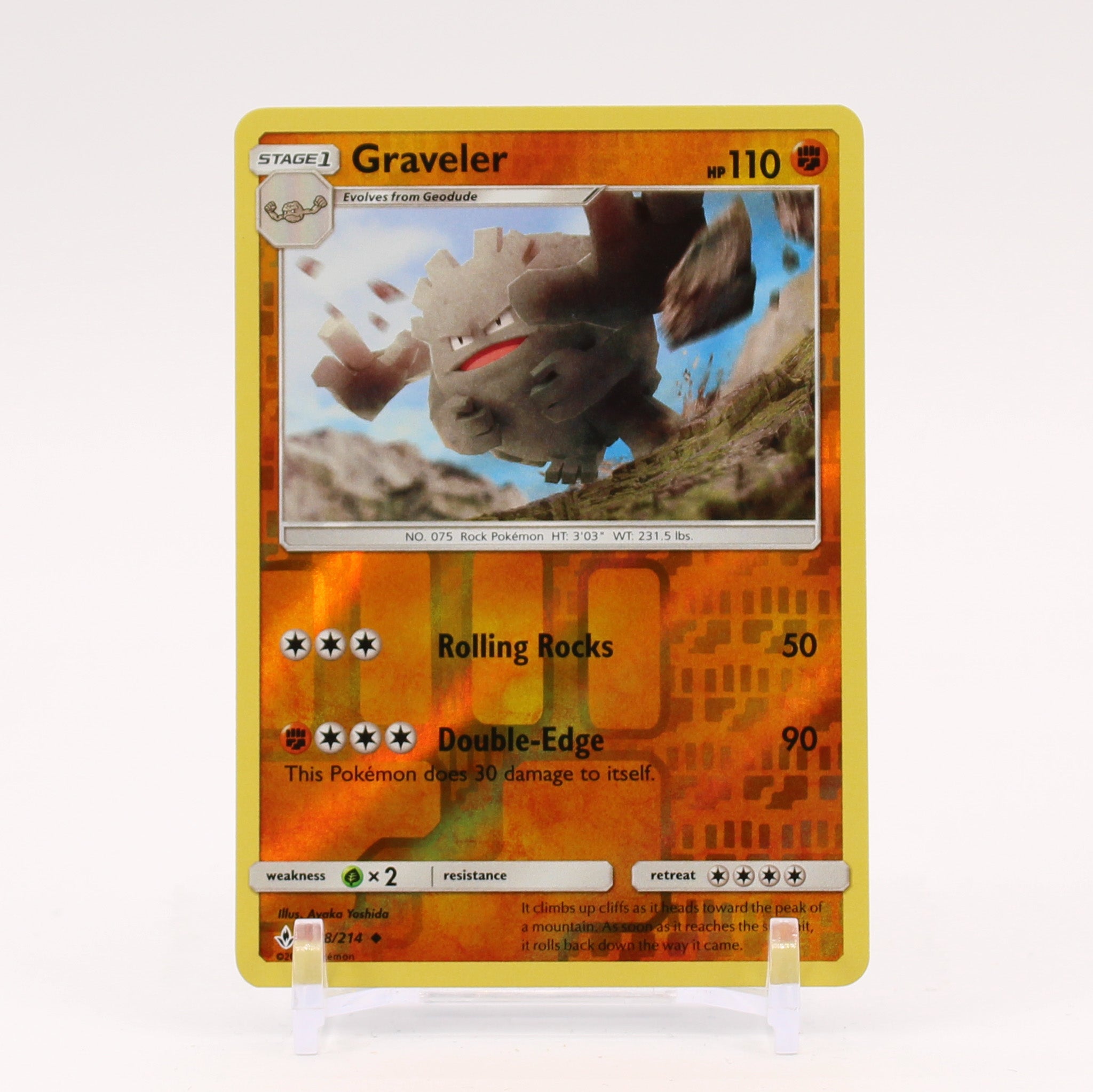 Graveler - 88/214 Unbroken Bonds Reverse Holo Pokemon - NM/MINT