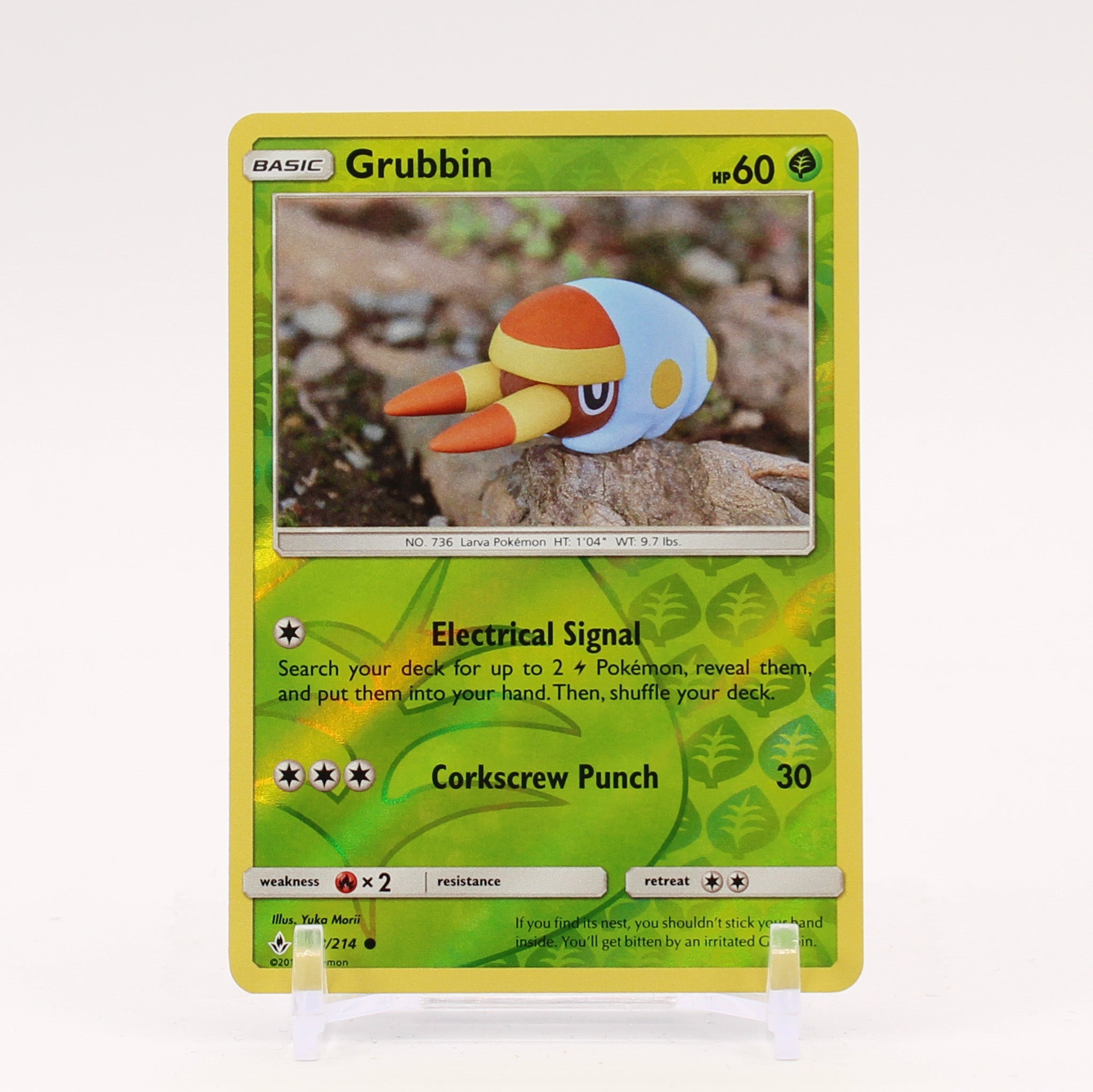 Grubbin - 18/214 Unbroken Bonds Reverse Holo Pokemon - NM/MINT