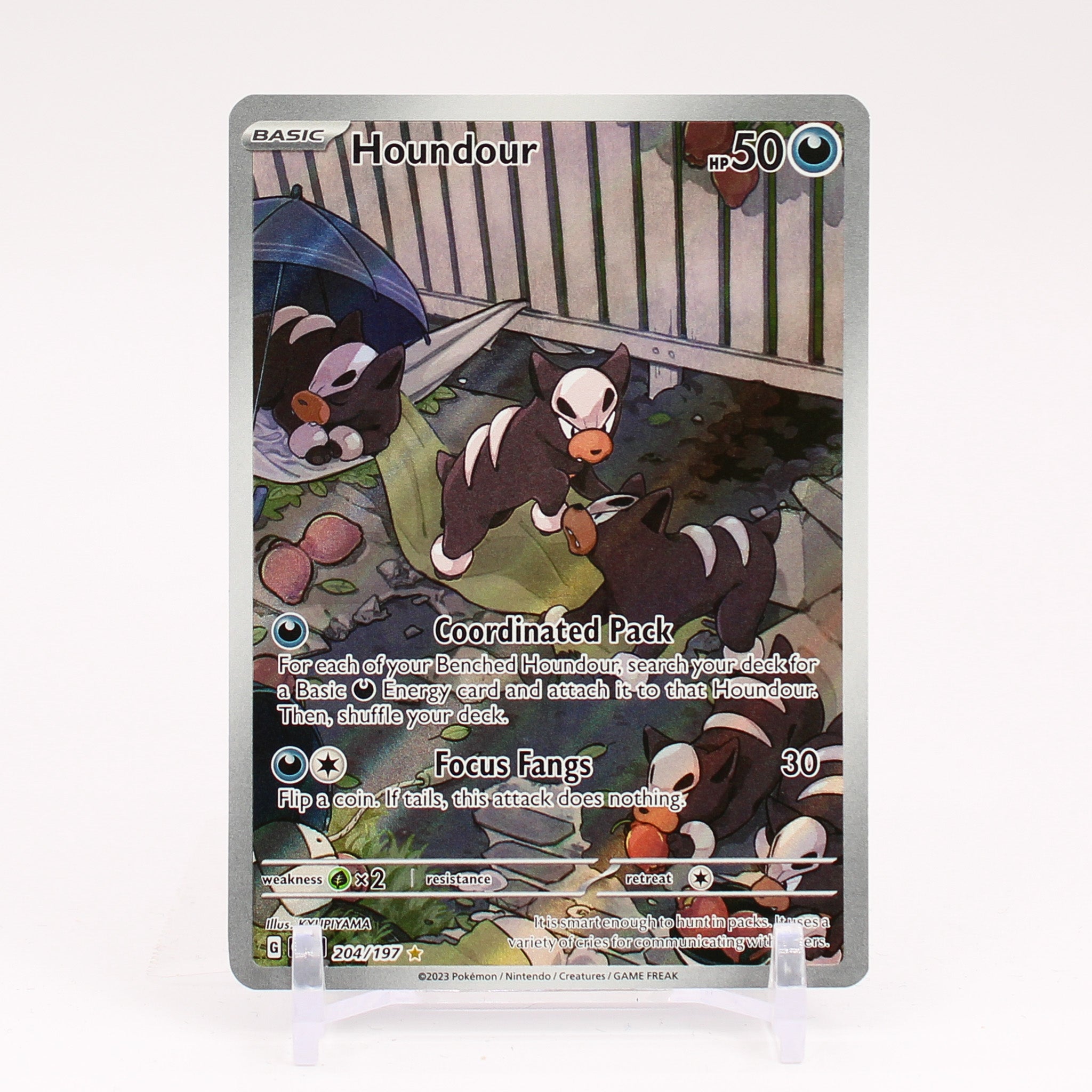Houndour - 204/197 Obsidian Flames Illustration Rare Pokemon - NM/MINT