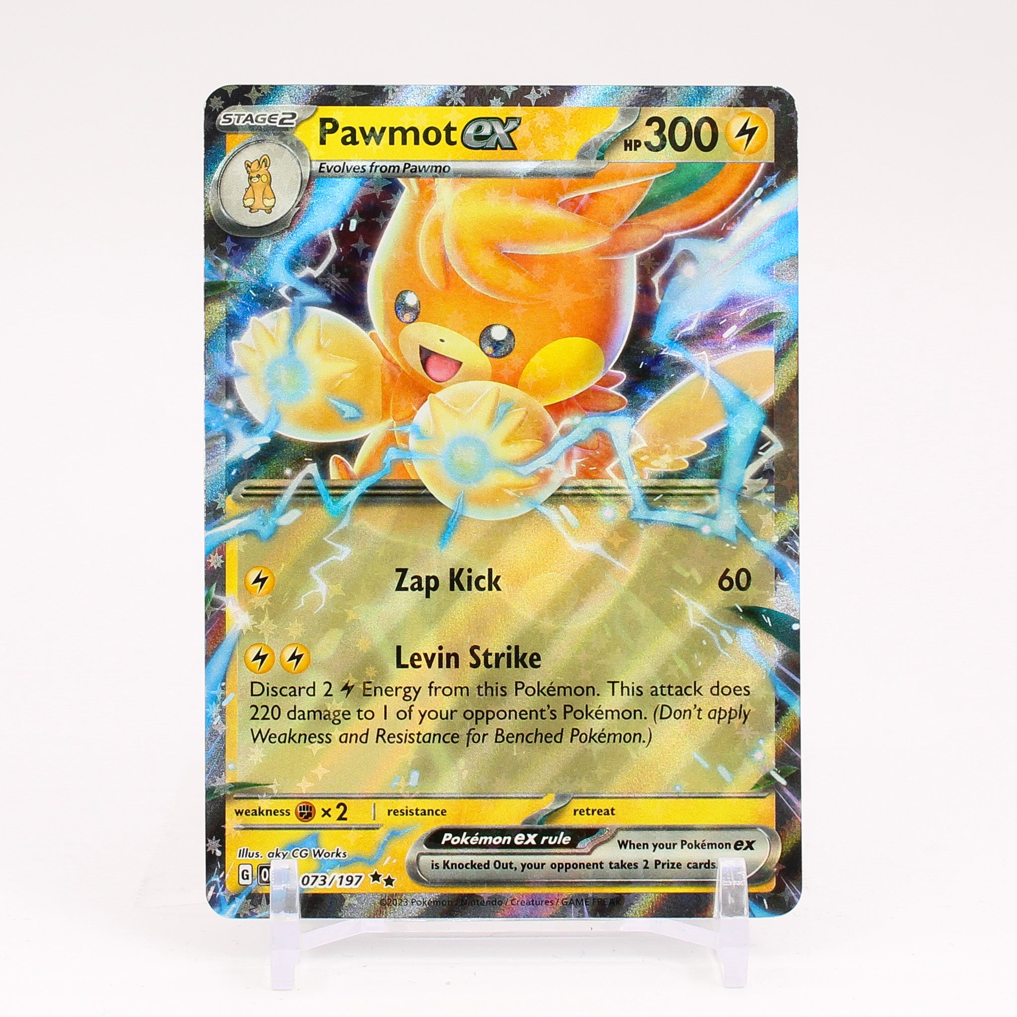 Pawmot ex - 073/197 Obsidian Flames Double Rare Pokemon - NM/MINT